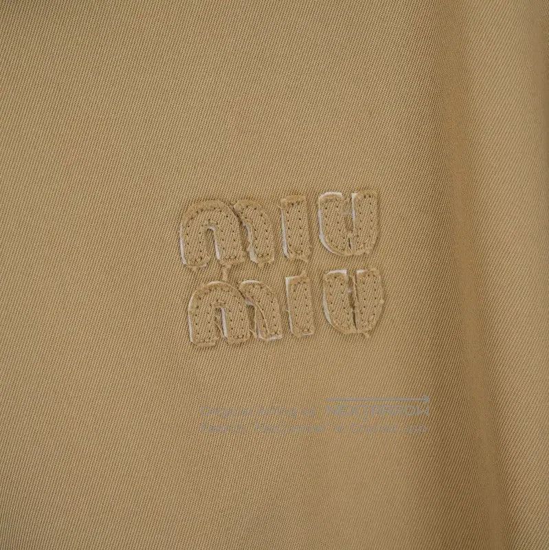 Miu Miu Miu Miu Beige Embroidered Women's Jacket . Size M / US 6-8 / IT 42-44 - 3 Thumbnail