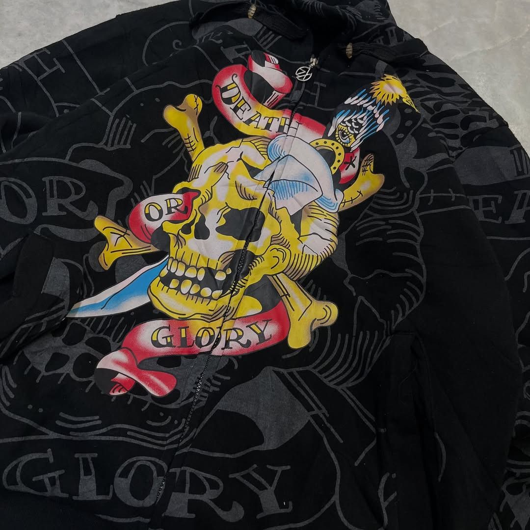 Christian Audigier × Ed Hardy Y2k Christian Audigeri 'Death Or Glory ' Zipper Jacket Size US M / EU 48-50 / 2 - 4 Thumbnail