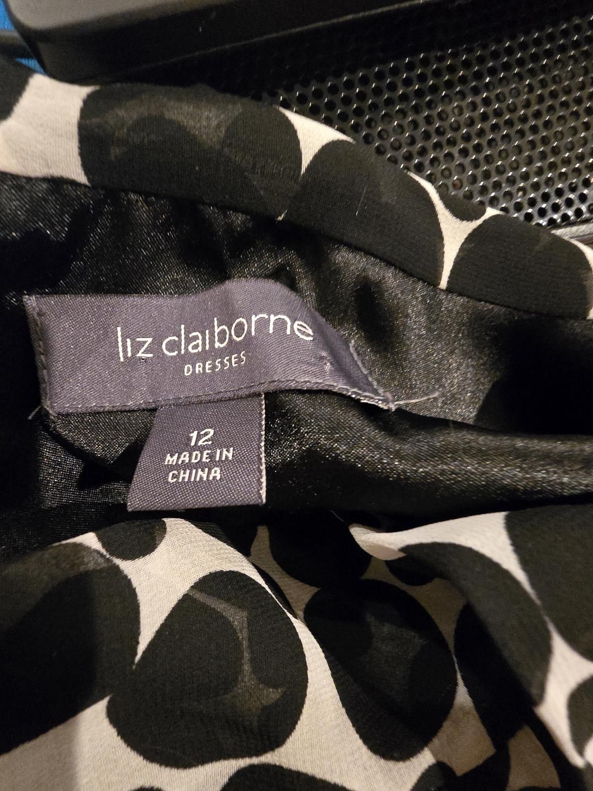 Designer Liz Claiborne Women's Polka Dot Dress Elegant & Stylish Size XL / US 12-14 / IT 48-50 - 2 Thumbnail