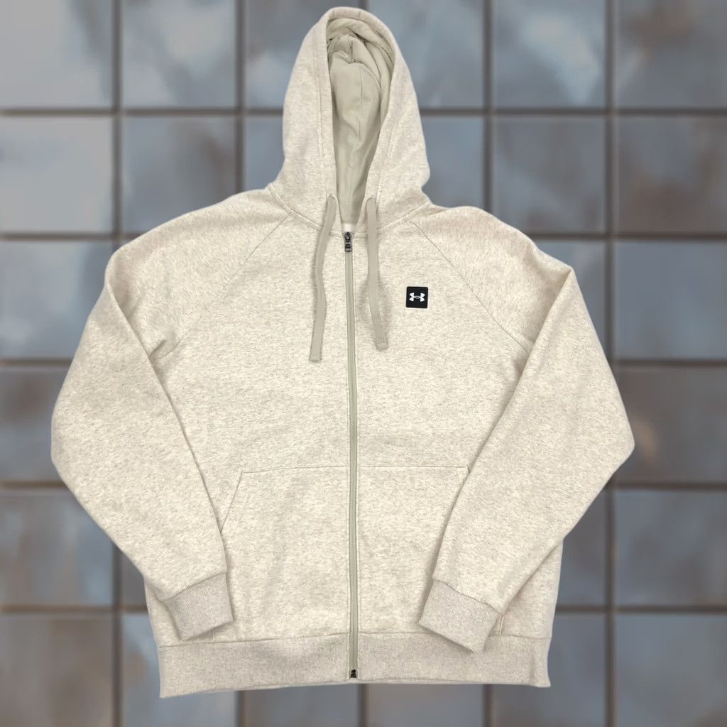 Under Armour Under Armour Men's Full Zip Hoodie Rival Fleece Beige Large L Size US L / EU 52-54 / 3 - 1 Thumbnail