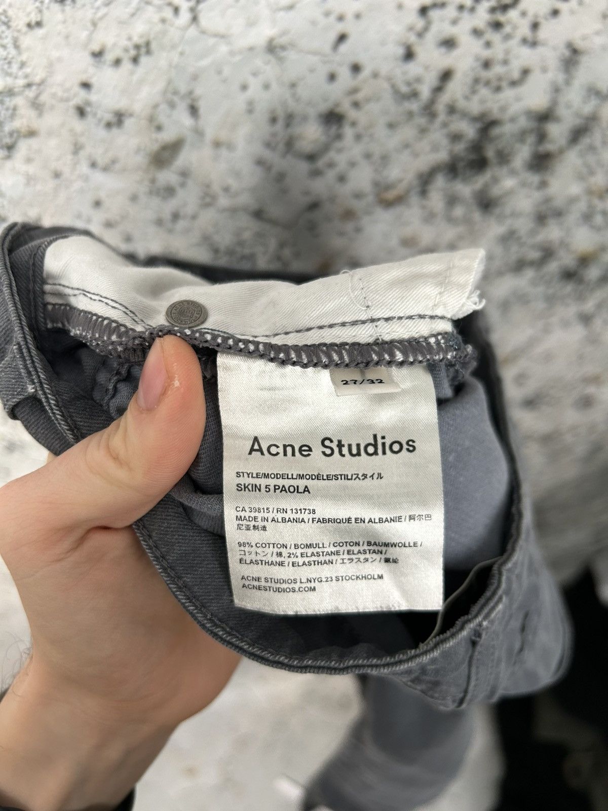 Acne Studios × Designer × Vintage Acne Studios Skin 5 Paola Grey Jeans Avantgarde Designer Size US 27 - 5 Thumbnail