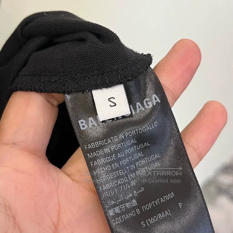Balenciaga Balenciaga Black Glitter Logo Short Sleeve T-Shirt Size US S / EU 44-46 / 1 - 6 Thumbnail