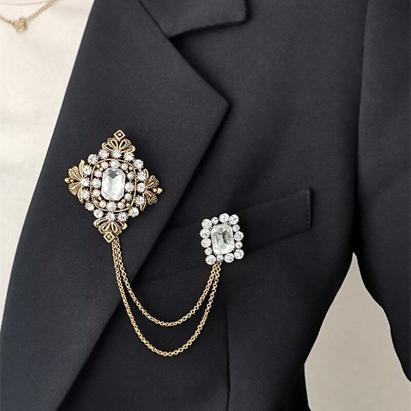 Other British Style Rhinestone Brooch Broach Pin Gifts For Him Size ONE SIZE - 1 Thumbnail