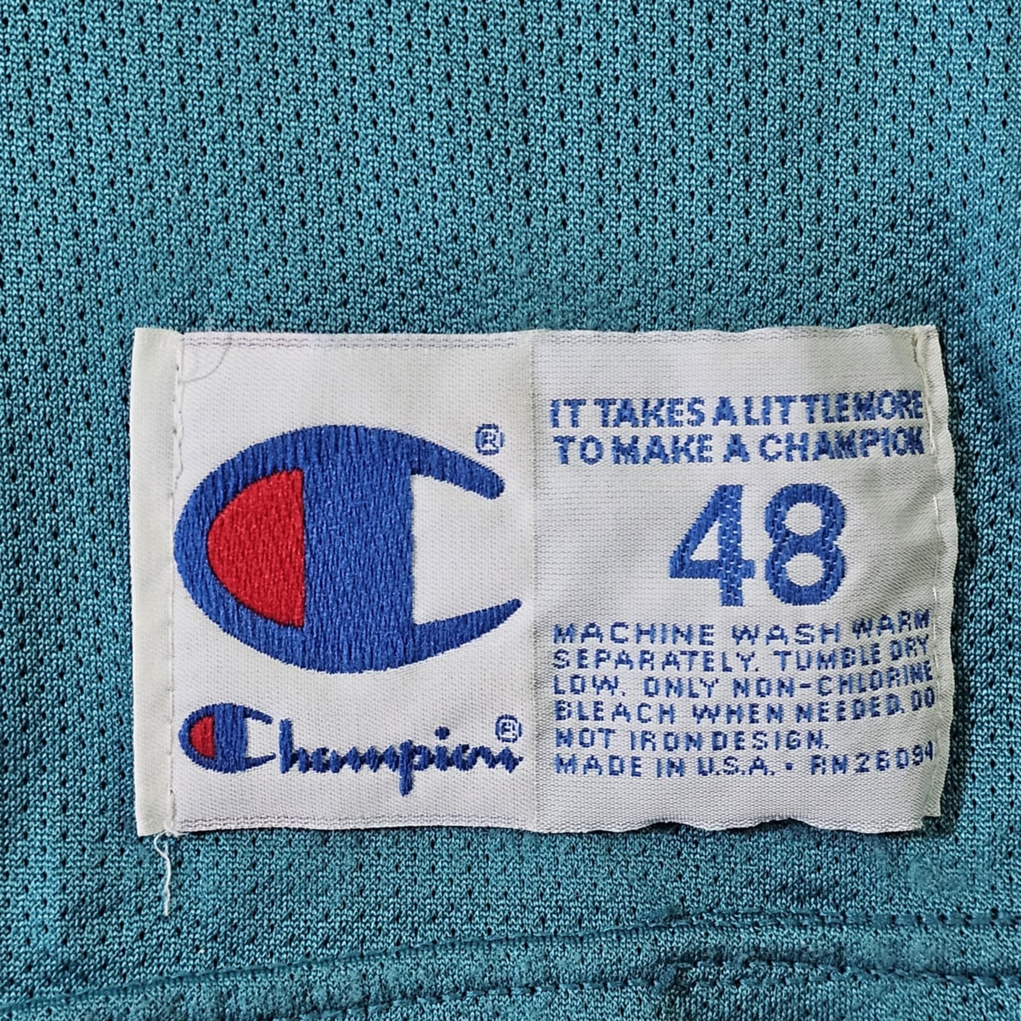 Champion × Vintage Charlotte Hornets Vintage 90s Larry Johnson Jersey Size US XL / EU 56 / 4 - 6 Thumbnail