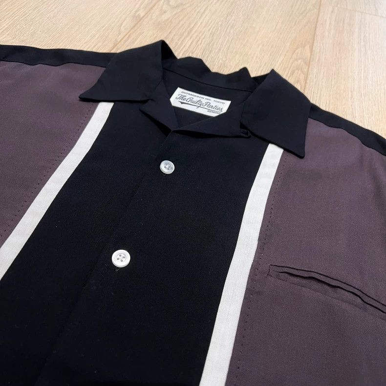 Wacko Maria wacko maria Striped color-blocked long-sleeved shirt Size US M / EU 48-50 / 2 - 2 Thumbnail