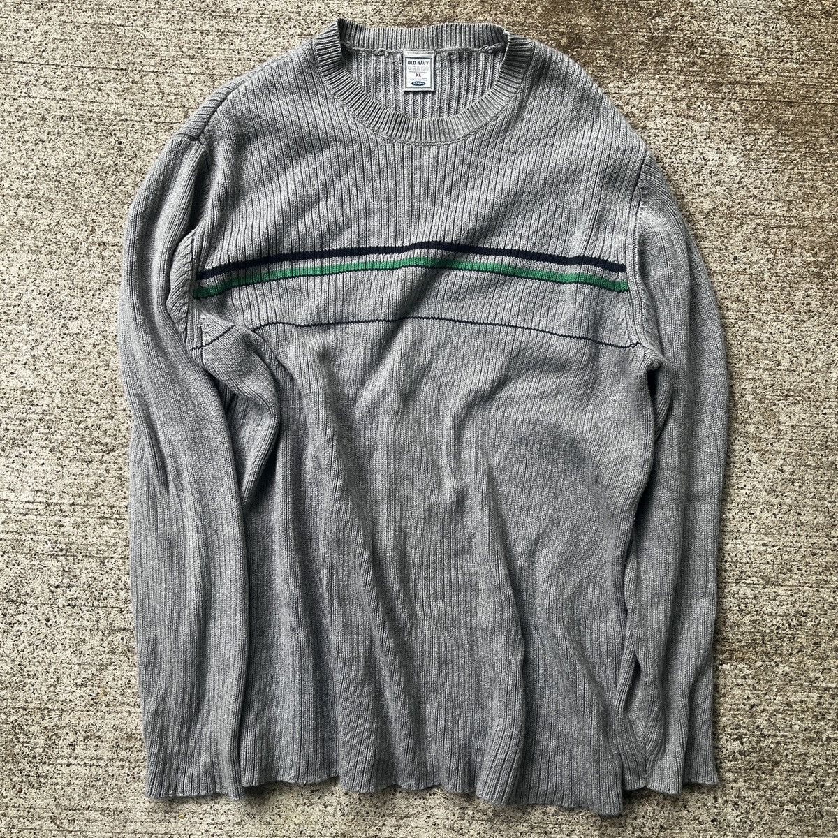 Vintage Vintage Old Navy Striped Sweater Size XL Grunge Skate Size US XL / EU 56 / 4 - 1 Thumbnail