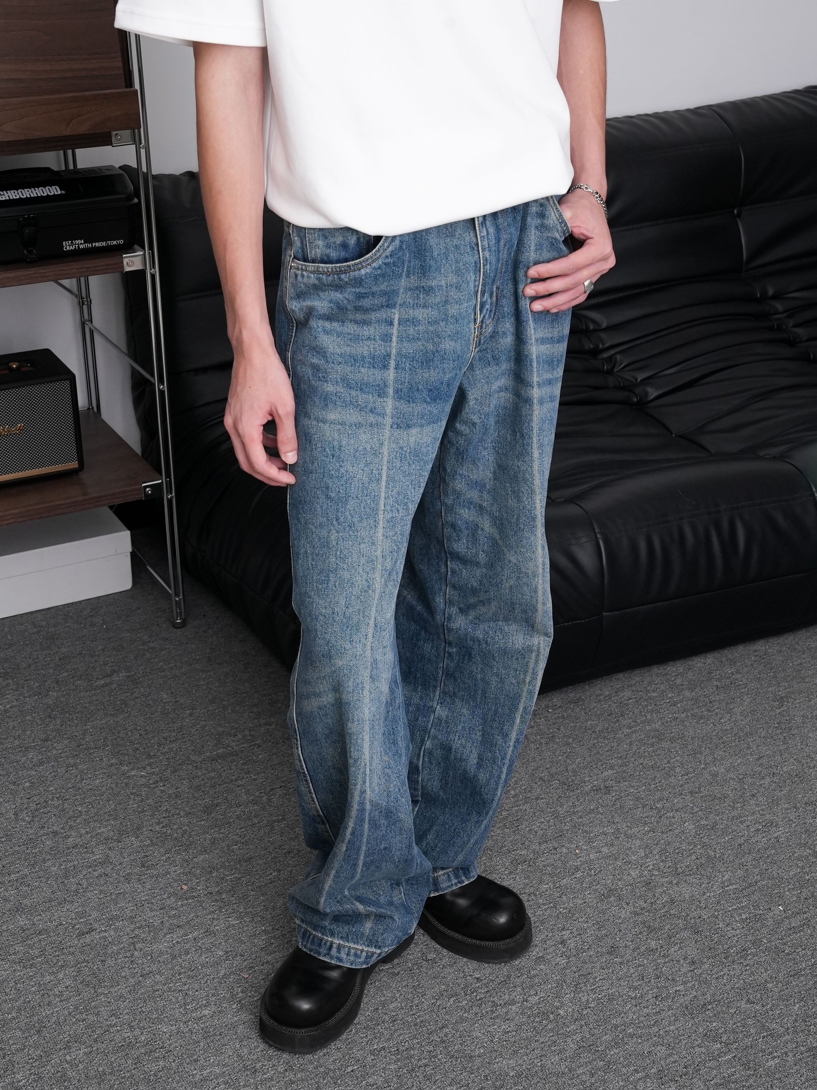 y2k washed faded cleanfit baggy jeans
