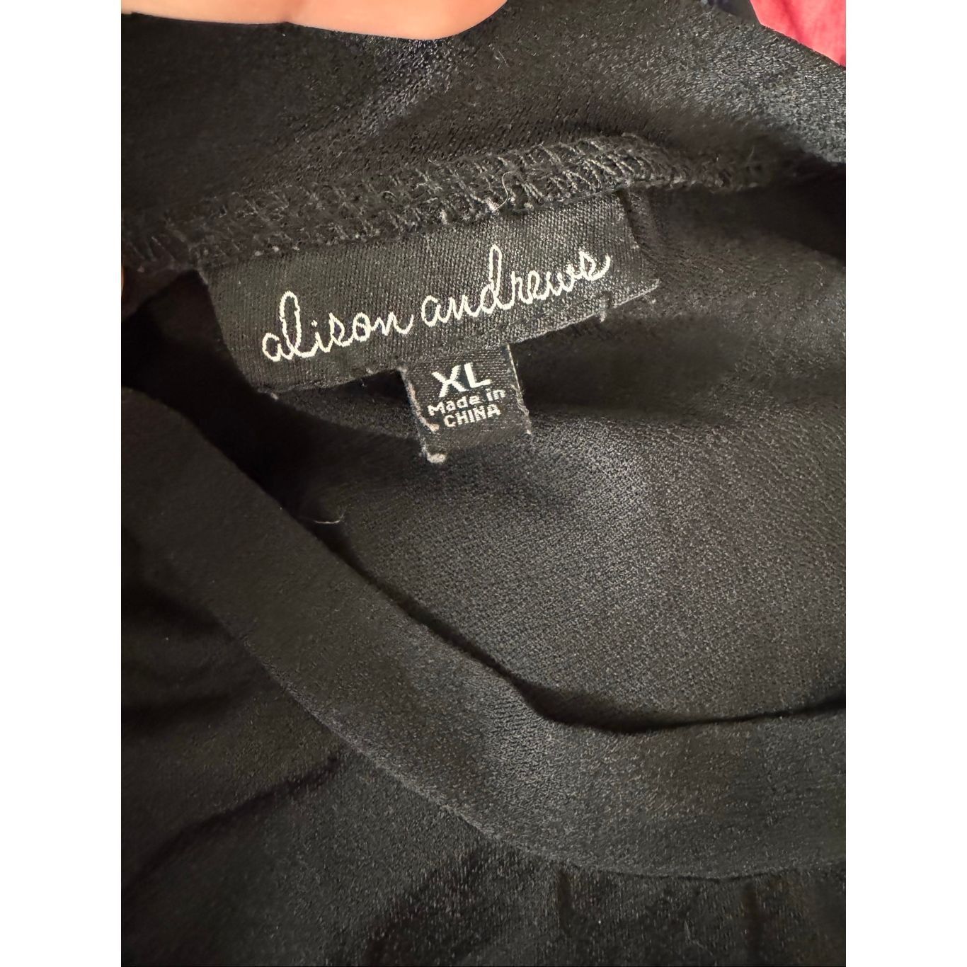 Other Alison Andrews Black Top XL Floral Puff Sleeve Blouse Stretchy Casual Workwear NWT Size XL / US 12-14 / IT 48-50 - 5 Thumbnail
