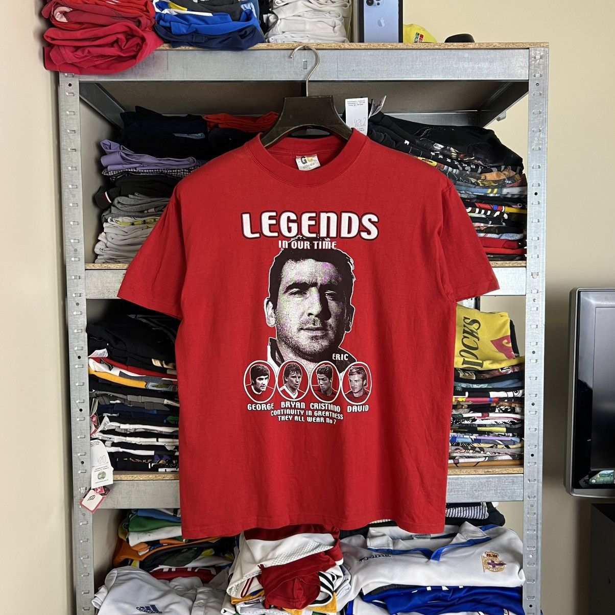 Other Rare! Eric Cantona Legends In Our Time Ronaldo 7 Jersey 90s Size US L / EU 52-54 / 3 - 1 Thumbnail