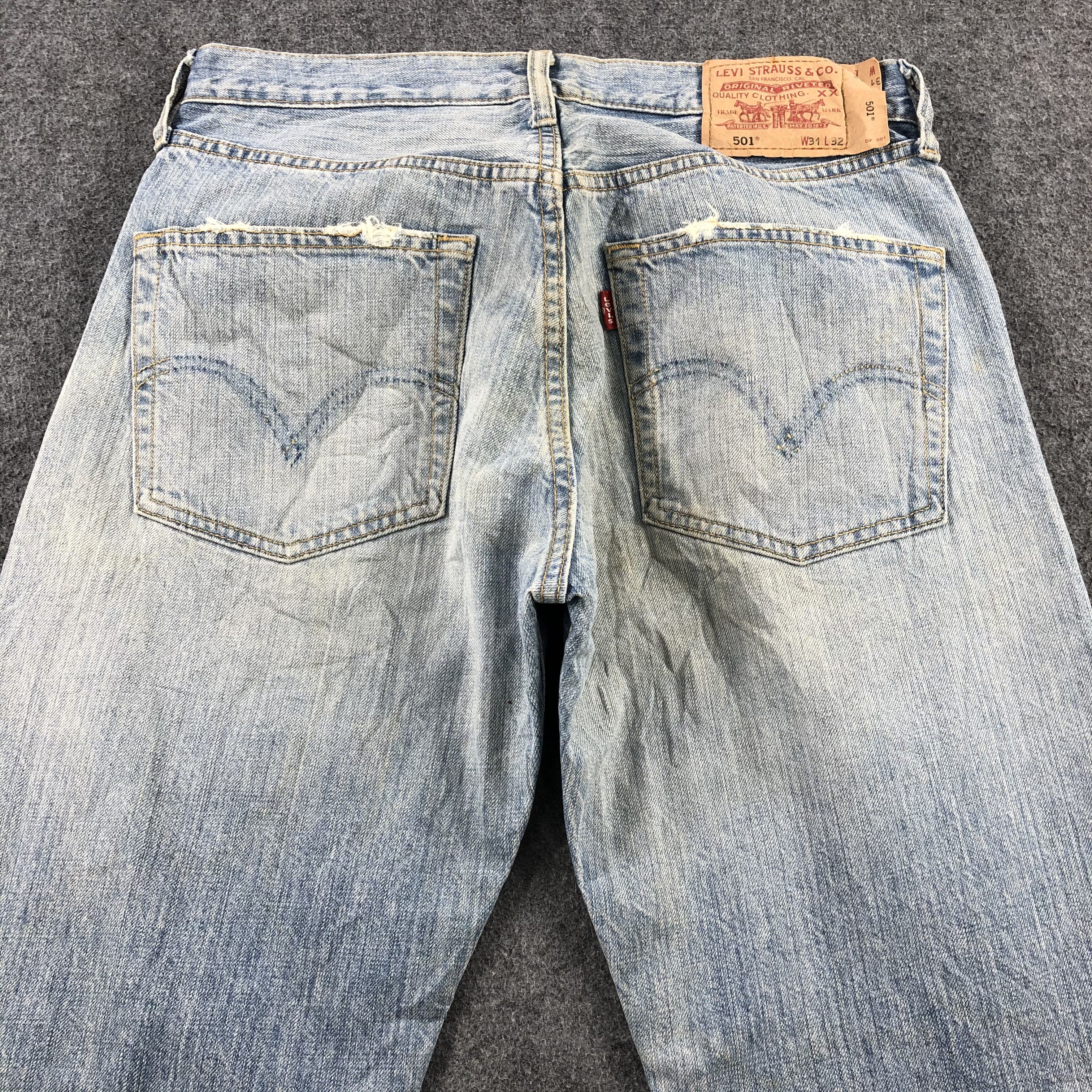 Levi's Vintage 90s Light Wash Levis 501 Jeans-JM1914 Size US 32 / EU 48 - 5 Thumbnail