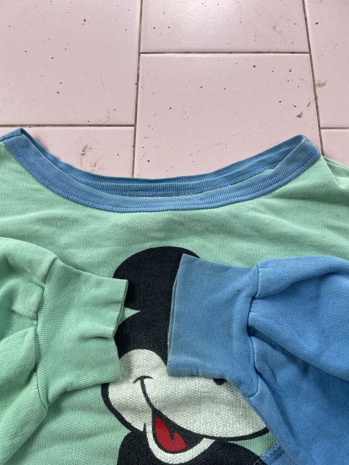 Disney × Mickey Mouse × Vintage Vintage mickey mouse double connecting fabric sweatshirt Size US L / EU 52-54 / 3 - 4 Thumbnail
