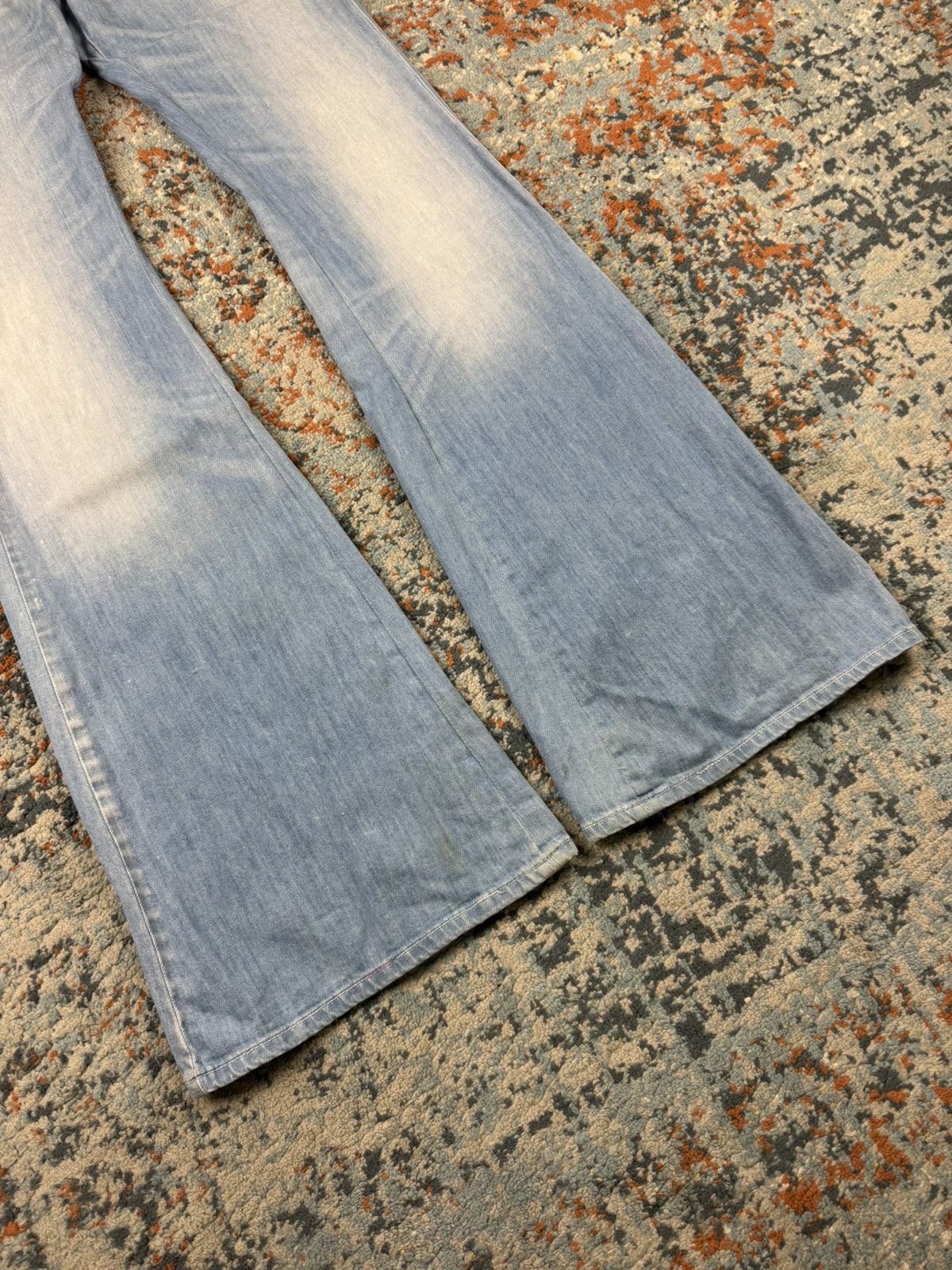 Japanese Brand Vintage Y2K Nolita bell bottom flared printed denim jeans Size 28" / US 6 / IT 42 - 6 Thumbnail