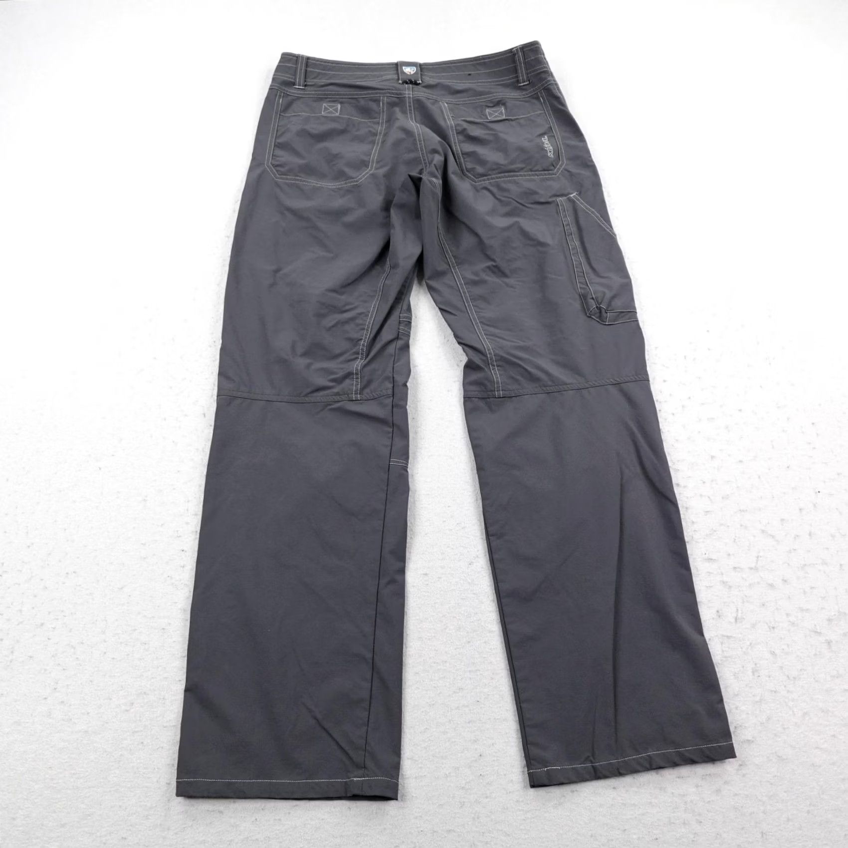 Vintage Kuhl Pants Mens Gray Cargo Loose Fit 34x32 Hiking Trail Outdoor Flex Size US 34 / EU 50 - 4 Thumbnail