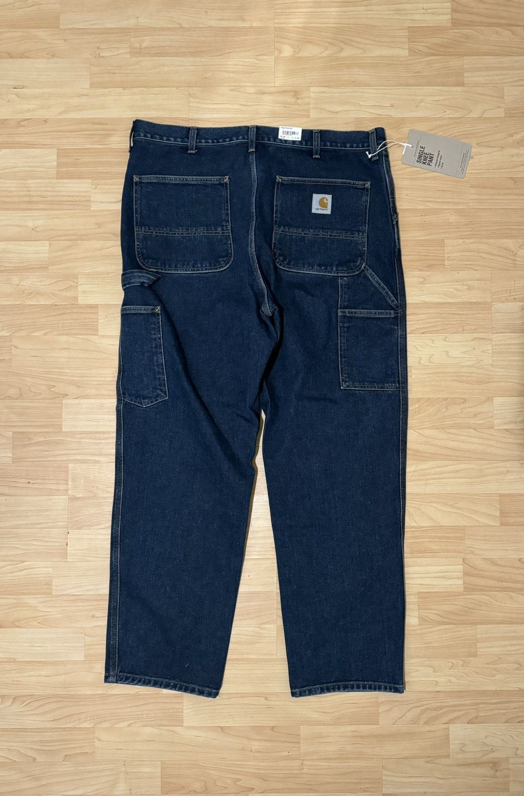 image of Carhartt Single Knee Pant - Maitland Denim | Blue 38/32 in Navy, Men's
