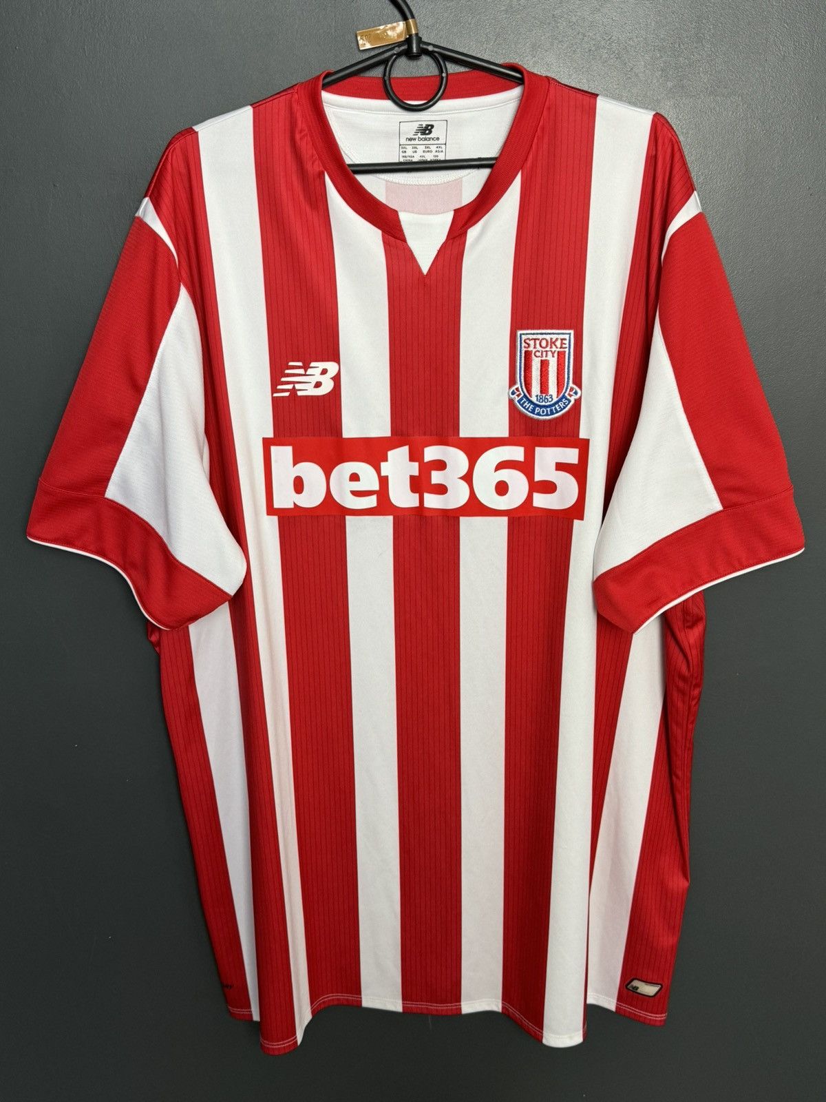 New Balance 3XL Stoke City 15/16 Home Football Jersey Size US XXL / EU 58 / 5 - 1 Thumbnail
