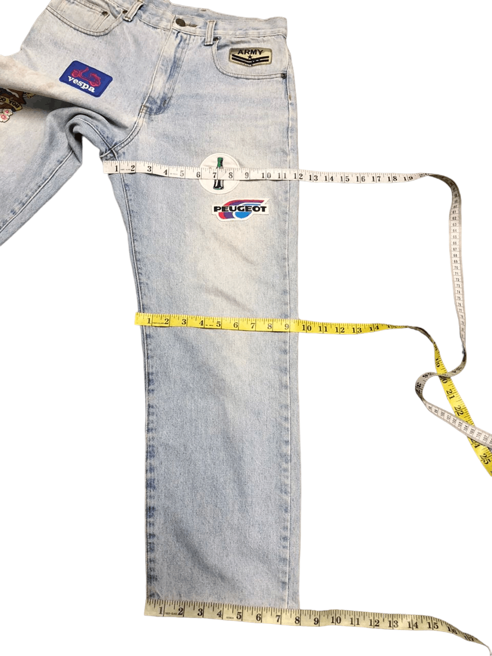 Japanese Brand Leyton House Denim Pants With Patch Nice Design Size US 29 - 20 Thumbnail