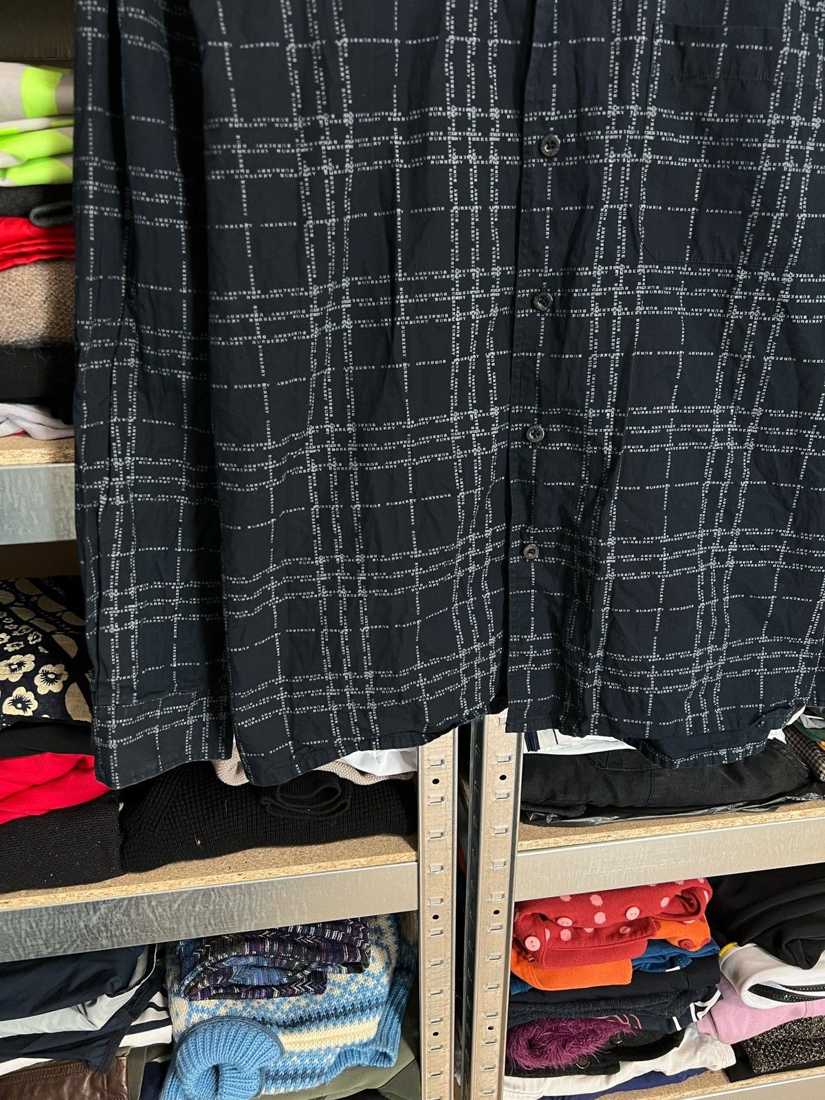 Burberry × Vintage Burberry Long Sleeve Shirt Button Up Plaid Monogram Print L Size US L / EU 52-54 / 3 - 2 Thumbnail