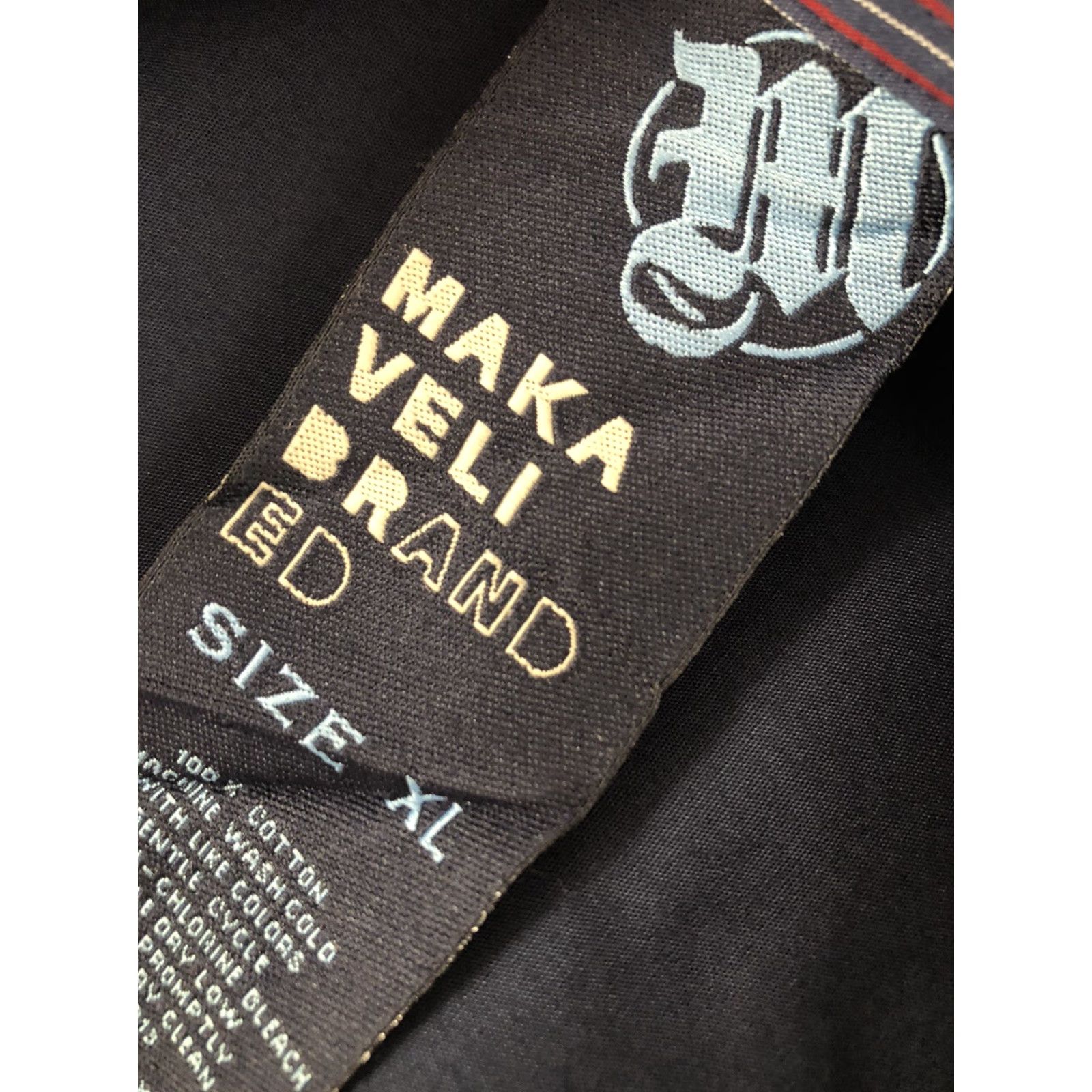 Vintage MAKAVELI BRANDED / TUPAC - Mens XL Big Logo Shirt Shirt Mens XL Blue Tupac 90s Style Logo Mens Size US XL / EU 56 / 4 - 5 Thumbnail