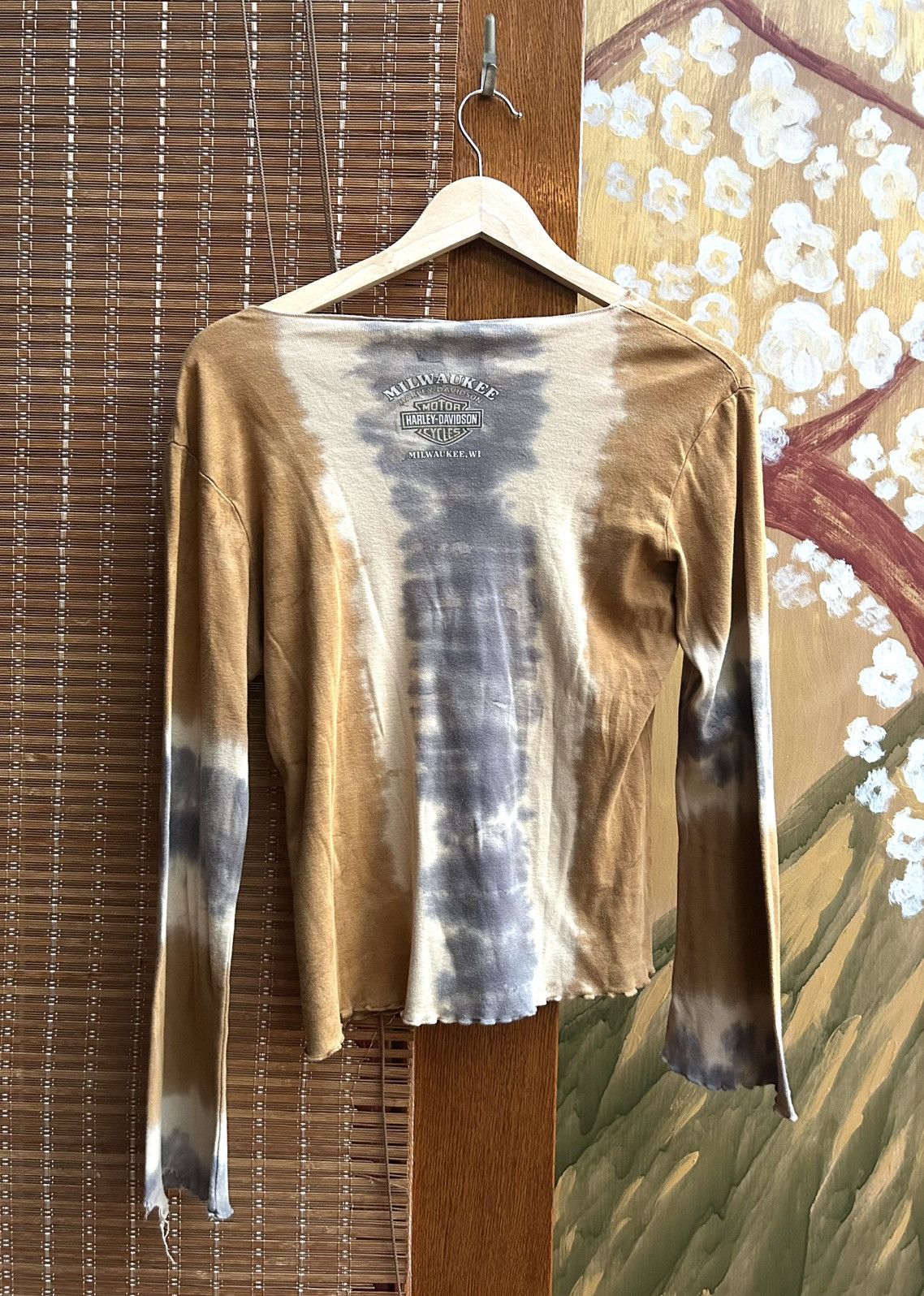 Harley Davidson 90s Harley-Davidson Tie-Dye Butterfly Logo L/S Top Size M / US 6-8 / IT 42-44 - 2 Thumbnail
