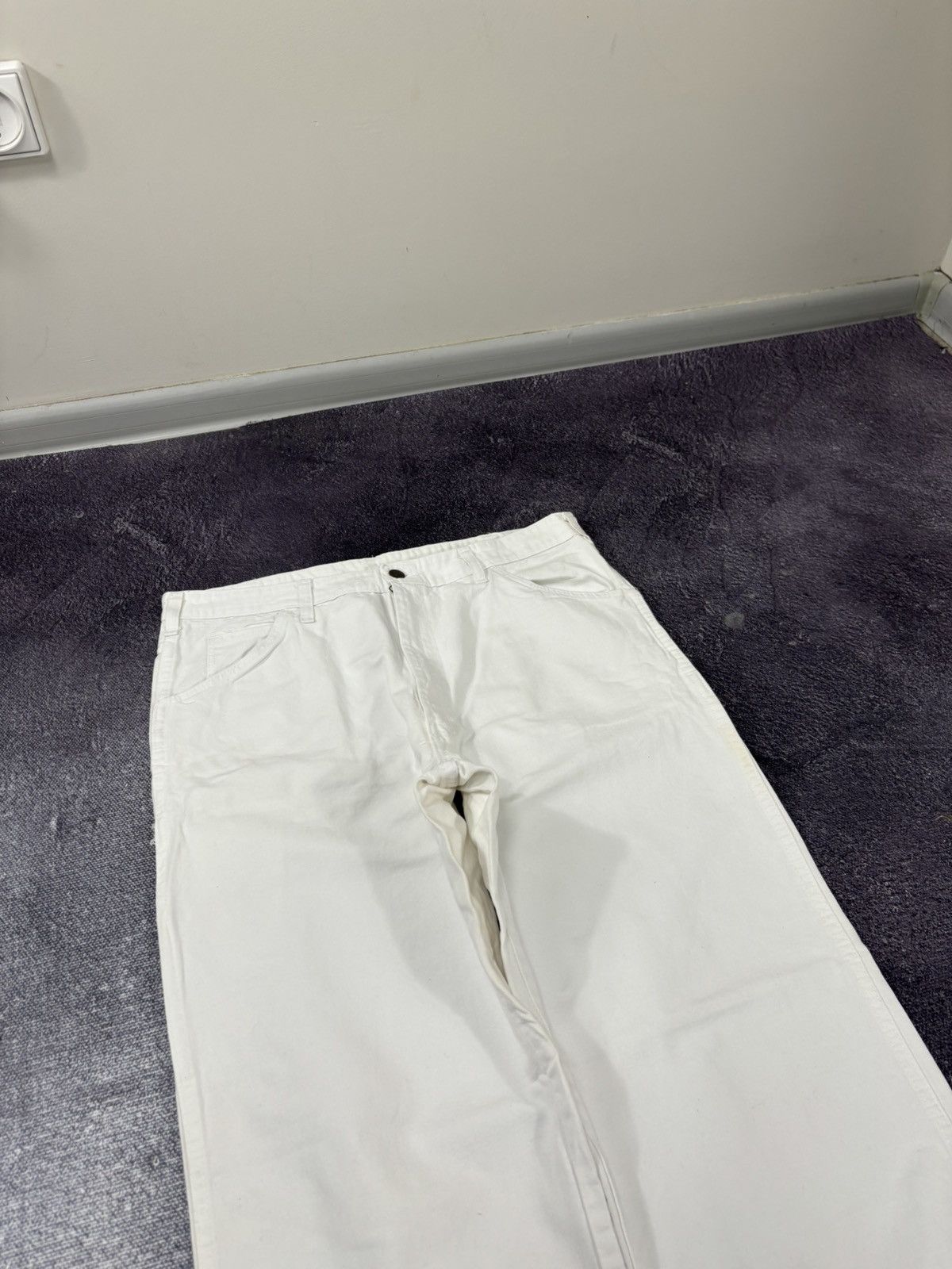 Dickies Vintage 90s Dickies USA White Carpenter Skate Baggy Pants Size US 36 / EU 52 - 12 Thumbnail