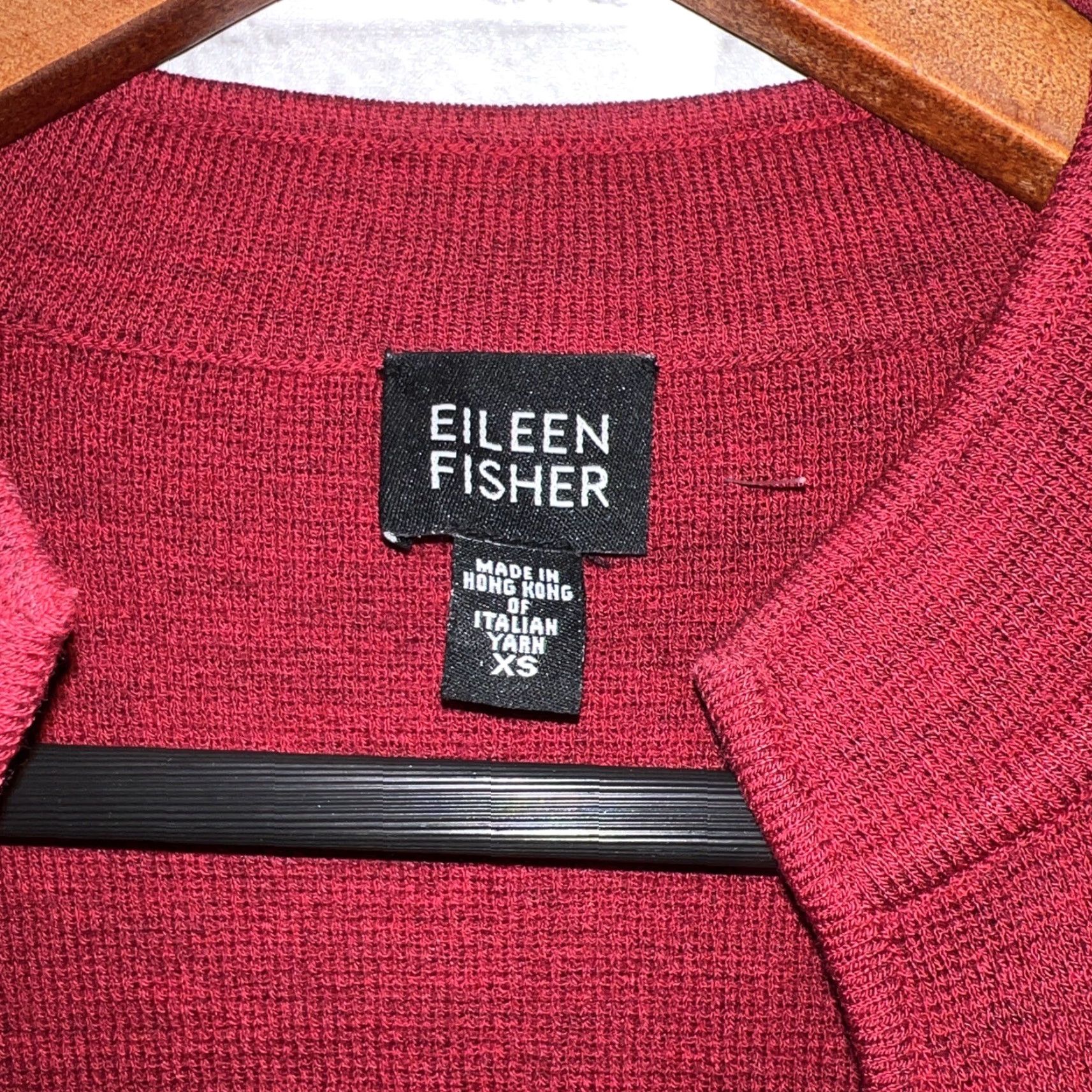 Eileen Fisher Eileen Fisher Red Open Sweater Womens Size XS Size XS / US 0-2 / IT 36-38 - 3 Thumbnail