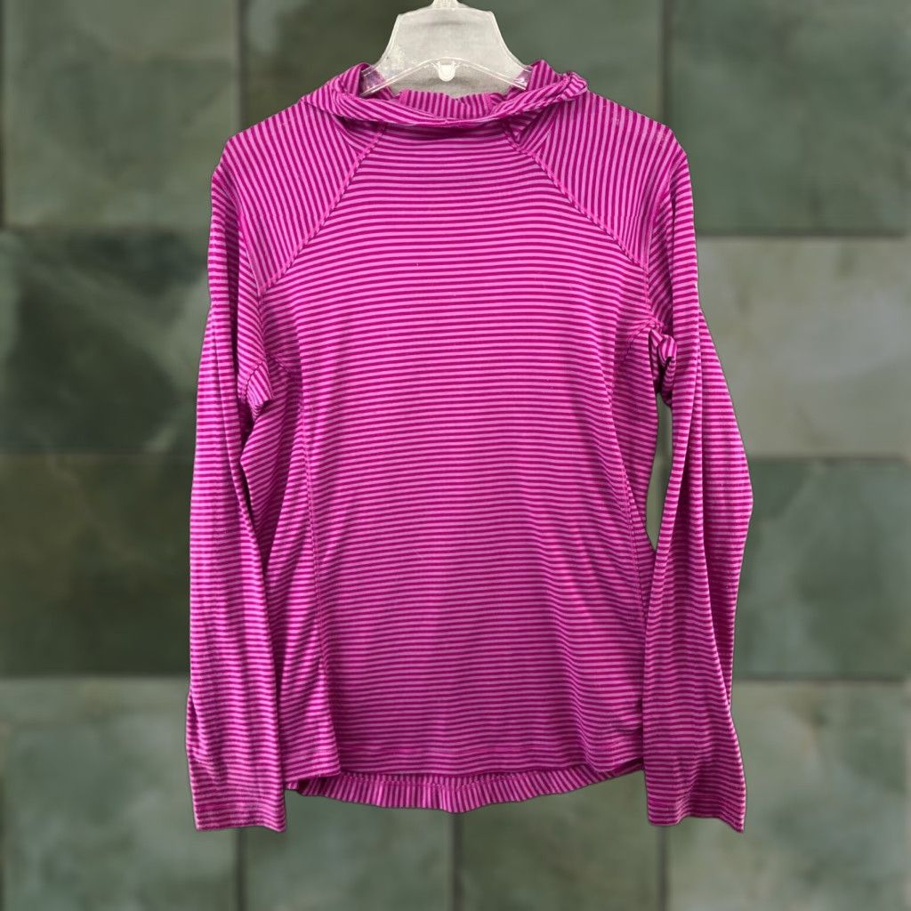 Vintage Columbia Hoodie Womens L Purple Lightweight Striped Outdoors Size L / US 10 / IT 46 - 1 Thumbnail