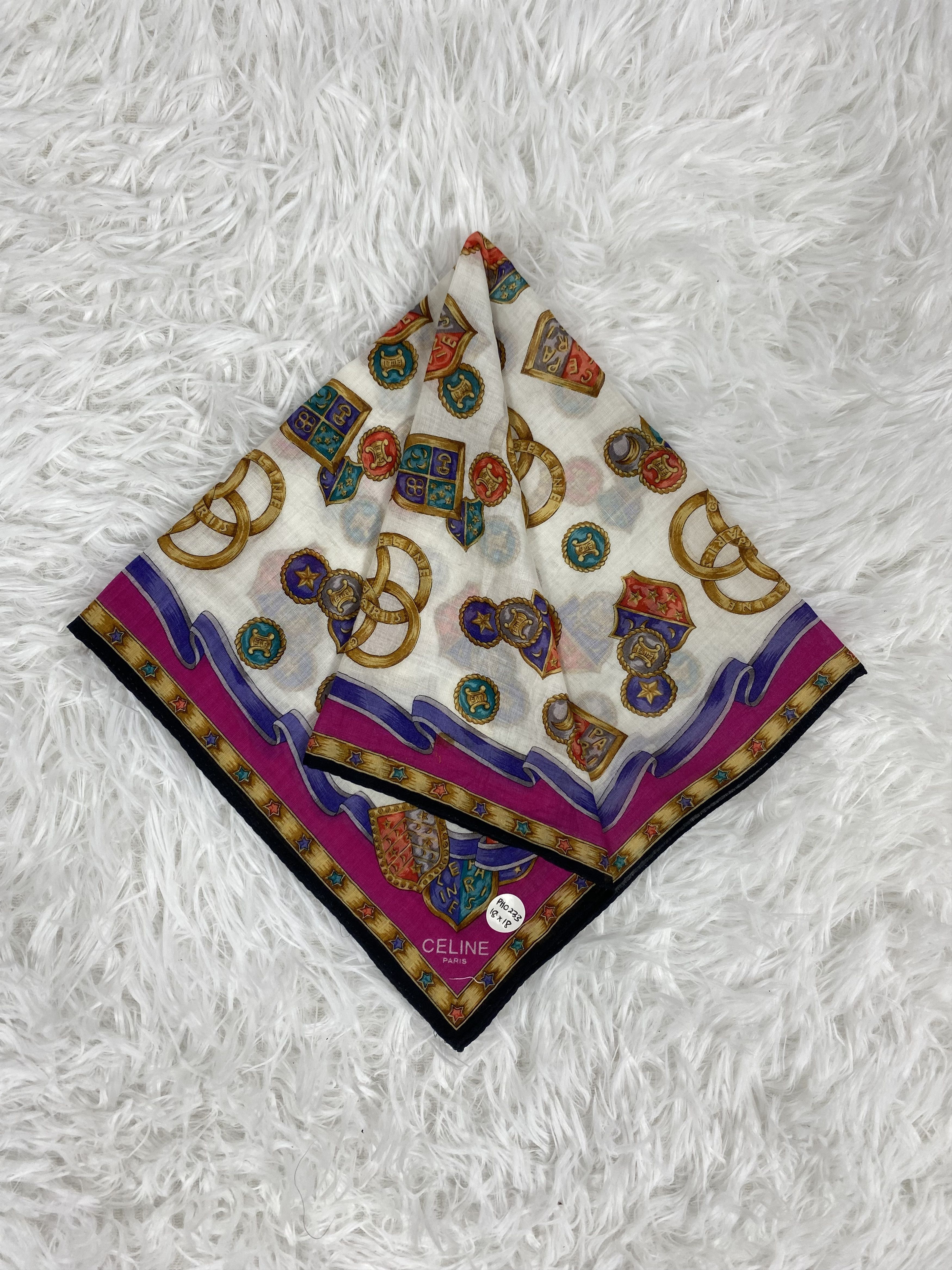 Celine × Vintage Vintage Celine Handkerchief Neckerchief PH0233 Size ONE SIZE - 1 Thumbnail