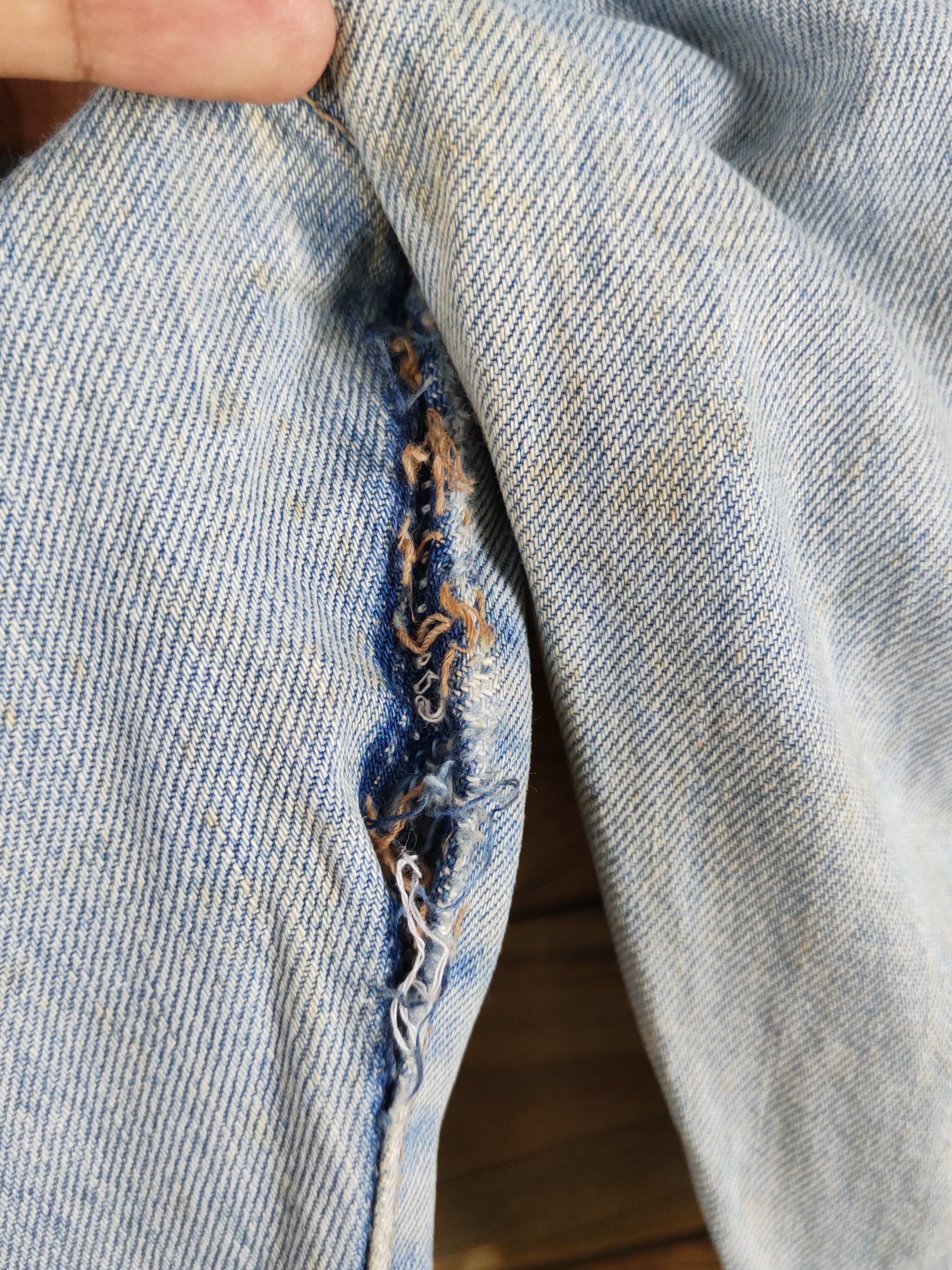 Big John Big John Blue Distressed Ripped Jeans #W1301 Size US 31 - 9 Thumbnail
