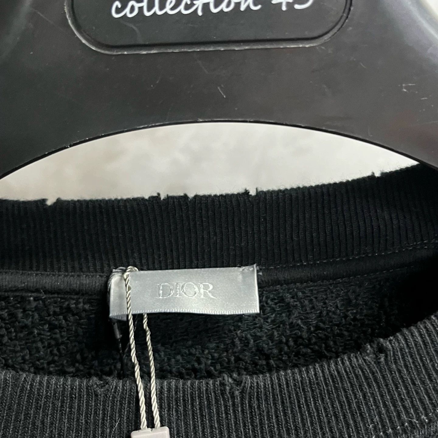 Dior Dior Black Logo Embroidered Ribbed Sweatshirt Size US XXS / EU 40 - 2 Thumbnail