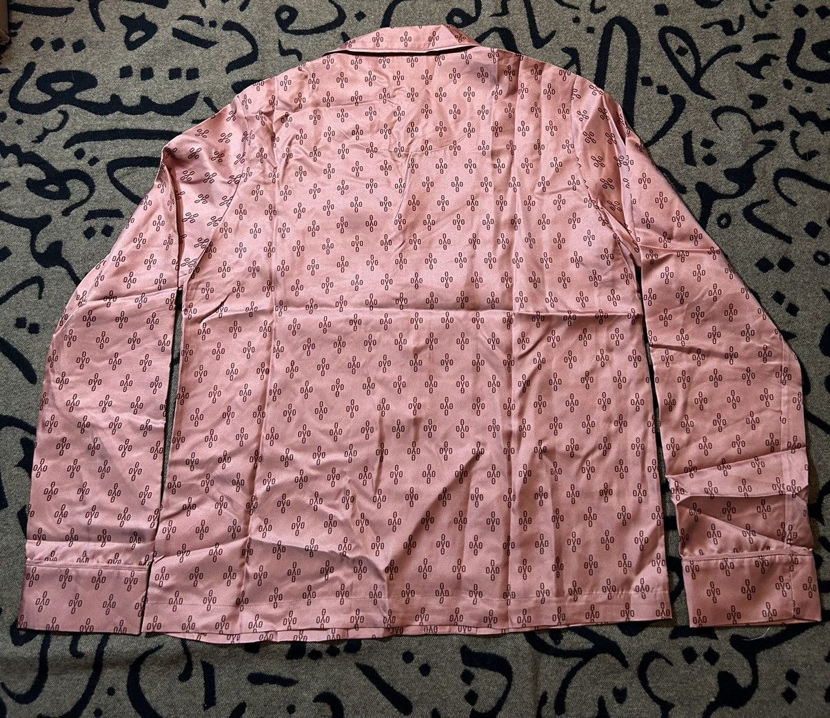 Drake × October's Very Own OVO Womens Monogram Silk Pajama Shirt Size S / US 4 / IT 40 - 2 Thumbnail