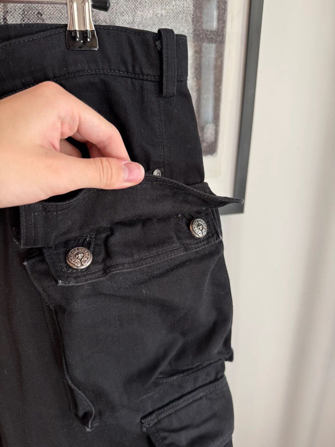 Chrome Hearts 🚭 GRAIL 🚭 90's FLEUR CARGO DOUBLE KNEE 8-POCKET CARGO PANTS Size US 34 / EU 50 - 4 Thumbnail