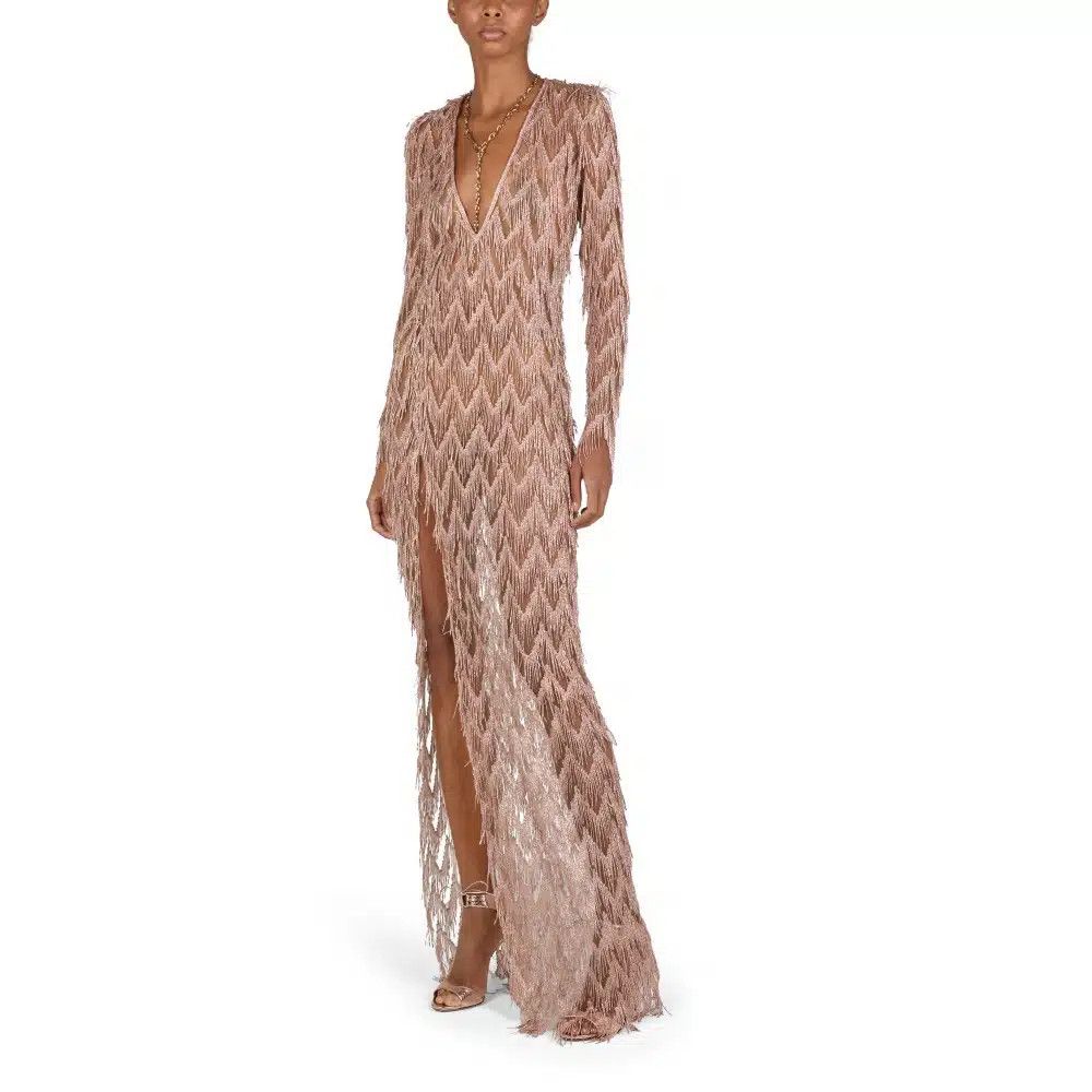 Tom Ford o1loc1c0625 AB3369 Evening Dress in Beige Size XS / US 0-2 / IT 36-38 - 2 Thumbnail