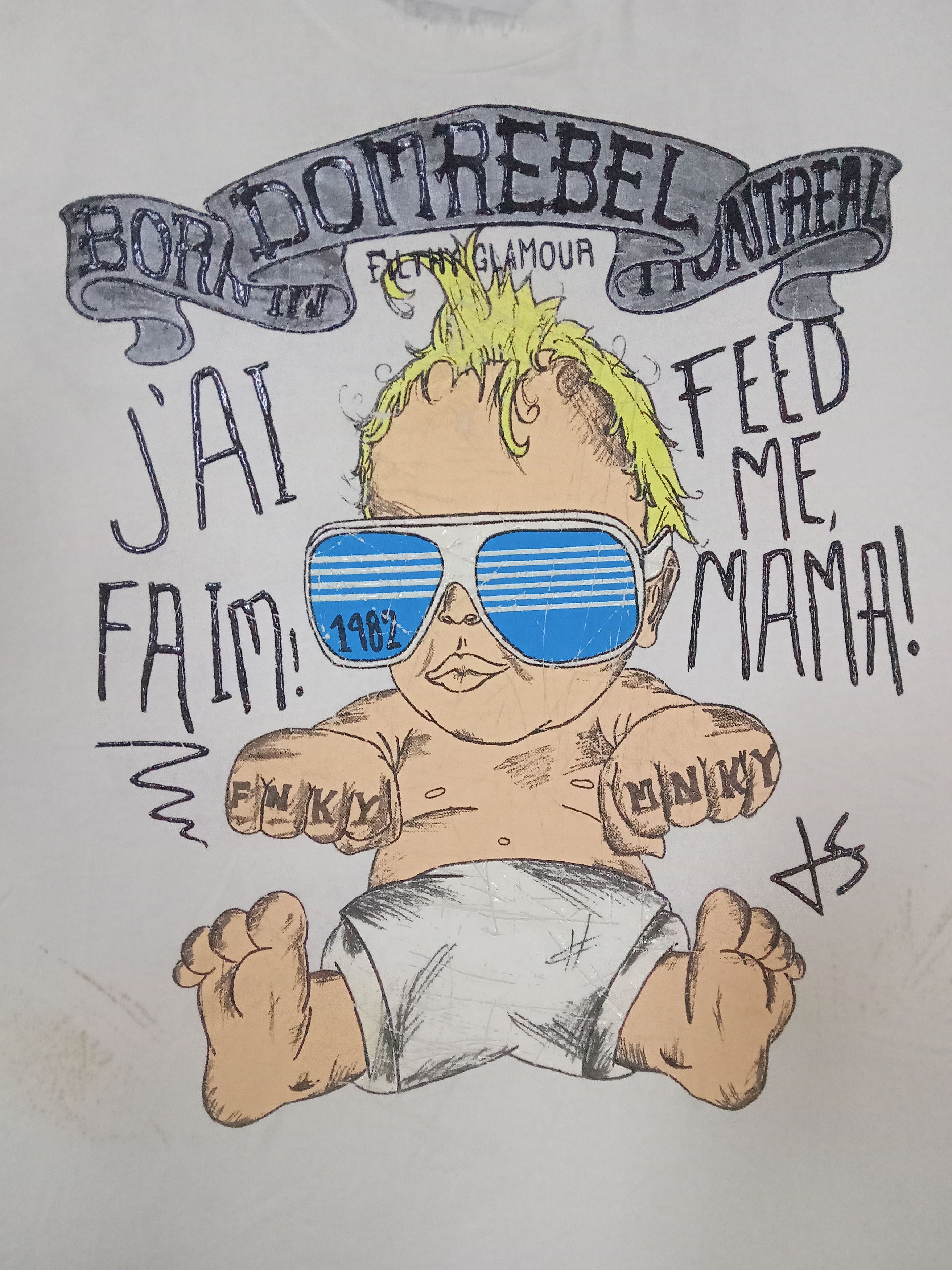DOMREBEL Dom Rebel By Justin Svatina Fnky Mnky Baby Rare T Shirt Size US L / EU 52-54 / 3 - 4 Thumbnail
