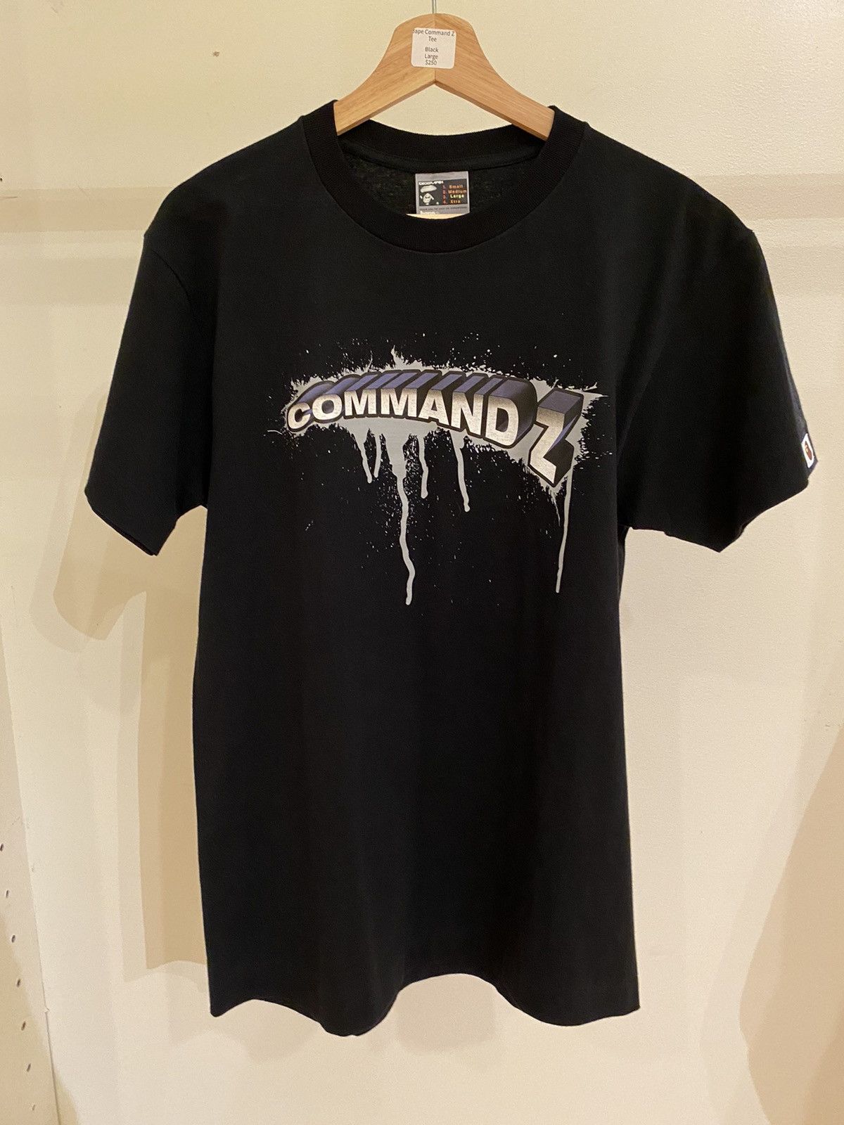 image of Bape Command Z Tee in Black, Men's (Size Large)