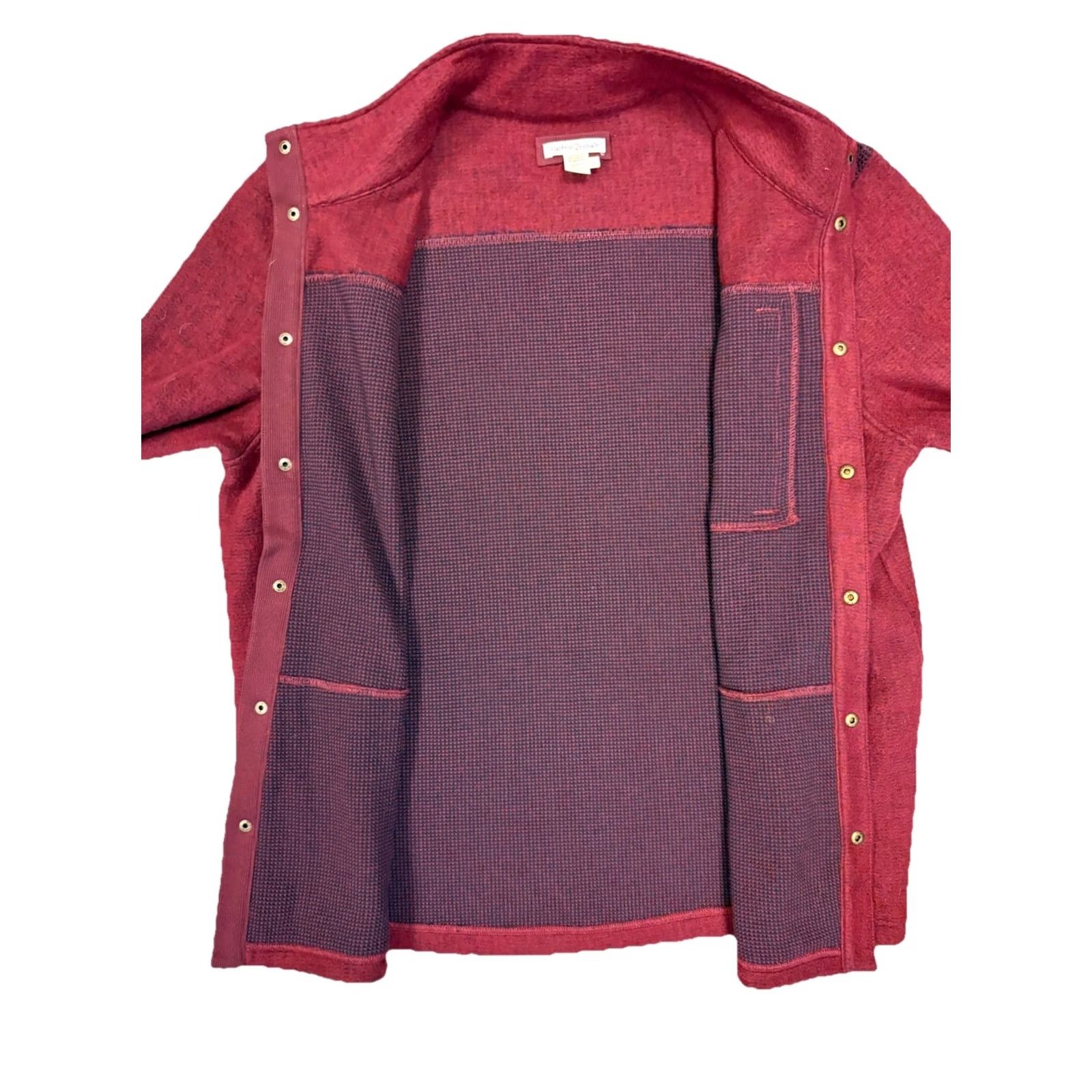 Carbon2Cobalt Carbon2Cobalt Mens Large Red Button-Up Cardigan Jacket Cardigan Men's Regular Fit Knit Sweater Button-Up Lightweight? Size US L / EU 52-54 / 3 - 4 Thumbnail