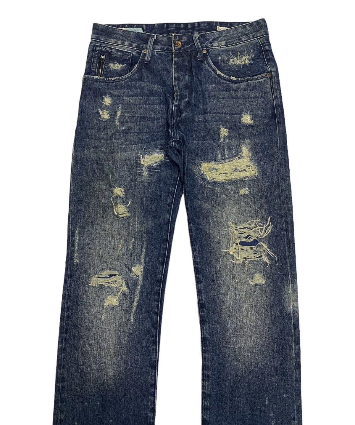 Hysteric Glamour × Undercover GRAIL🔥ARCHIVE REPLAY DISTRESSED DENIM UNDERCOVER STYLE Size US 32 / EU 48 - 3 Thumbnail
