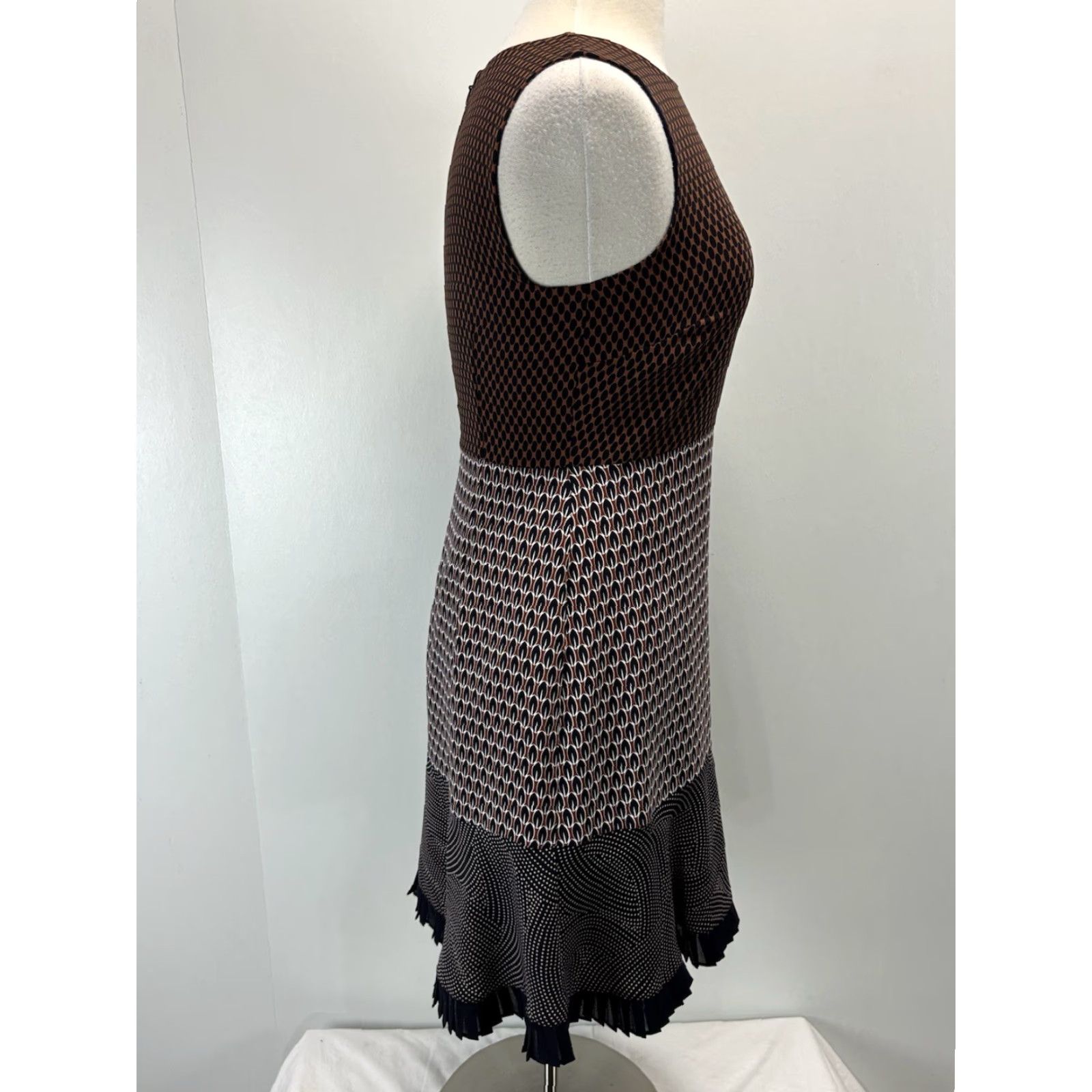 Ann Taylor Ann Taylor Multi Print Dress Sz 2 Women’s Sleeveless Navy White Rust Career Size XS / US 0-2 / IT 36-38 - 4 Thumbnail