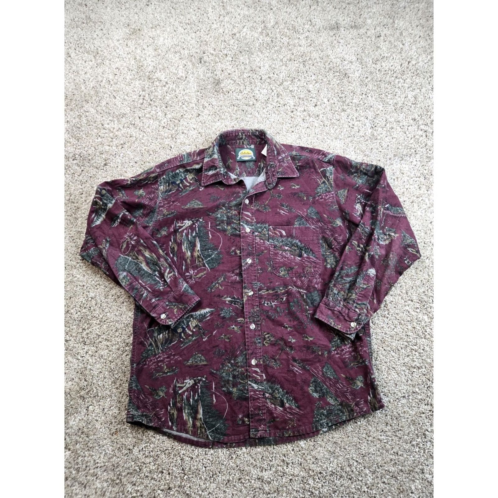 Vintage VINTAGE Cabela's Flannel Shirt Mens Large Pioneer Print Long Sleeve Outdoor USA Shirt Size US L / EU 52-54 / 3 - 2 Thumbnail