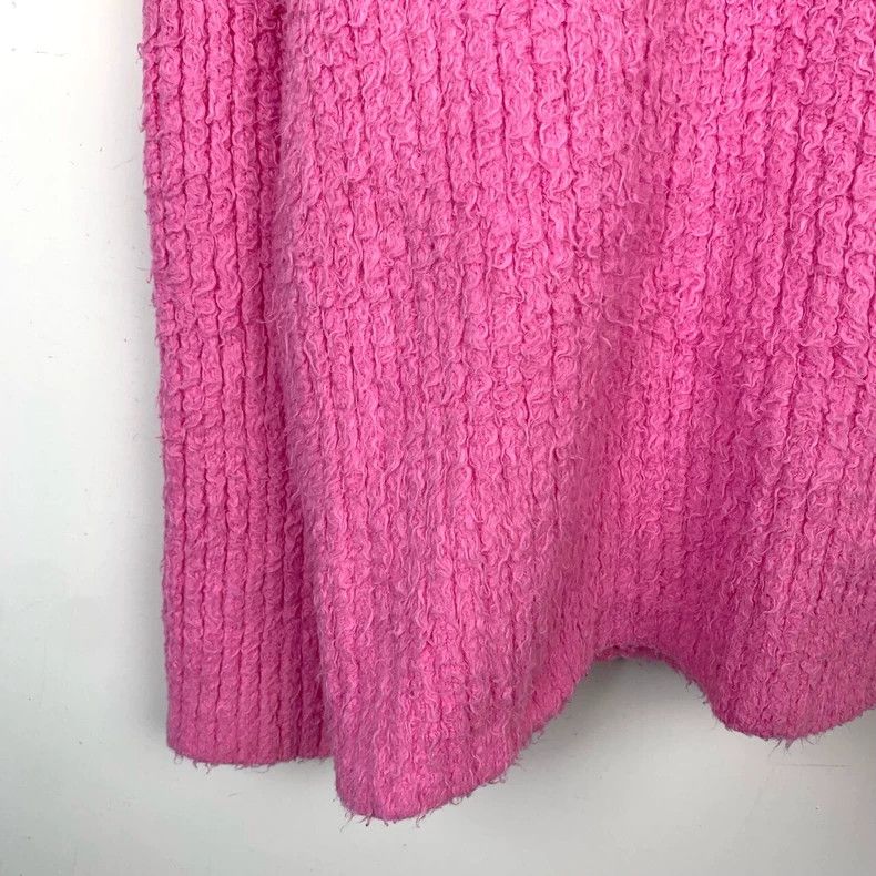 Balenciaga Balenciaga Pink logo embroidered crewneck cotton teddy kni Size S / US 4 / IT 40 - 4 Thumbnail