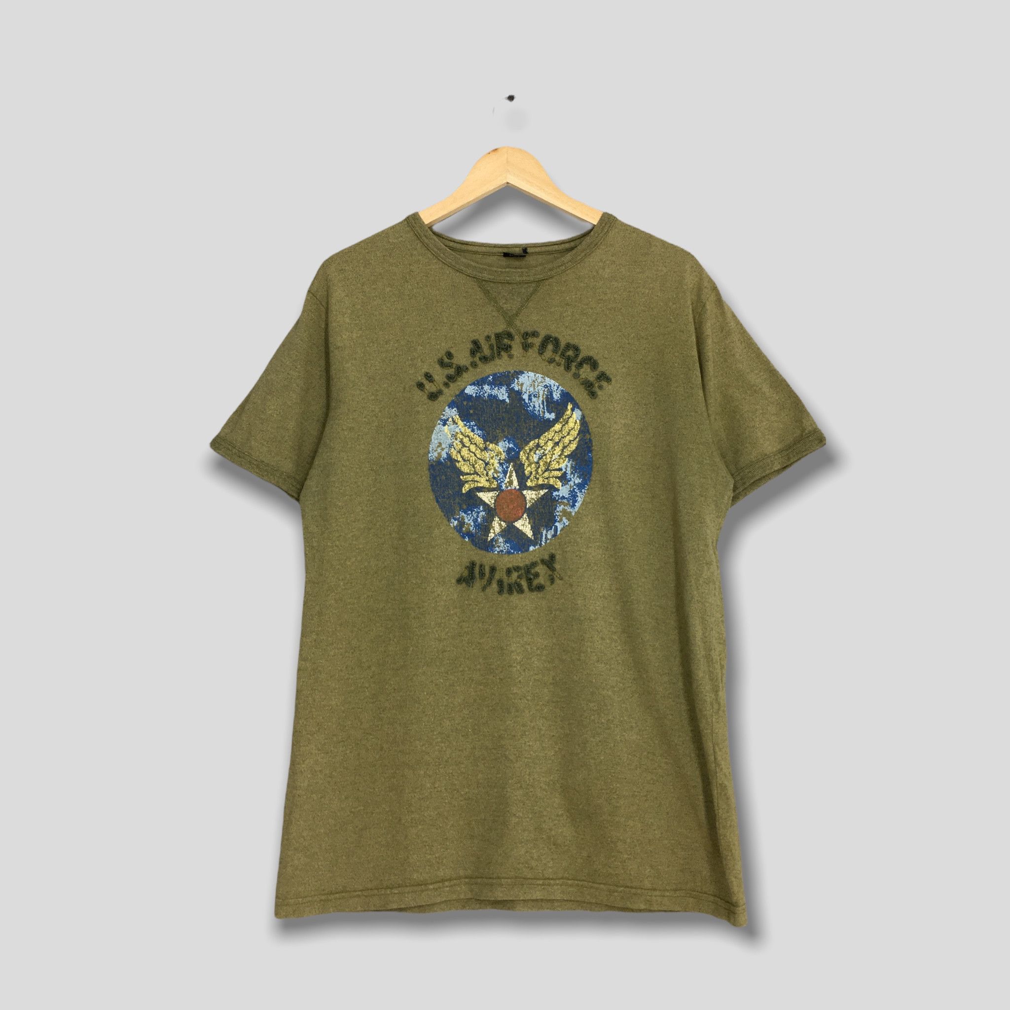 Avirex Vintage Avirex Us Air Force USAF Olive T shirt Size XL Size US XL / EU 56 / 4 - 1 Thumbnail