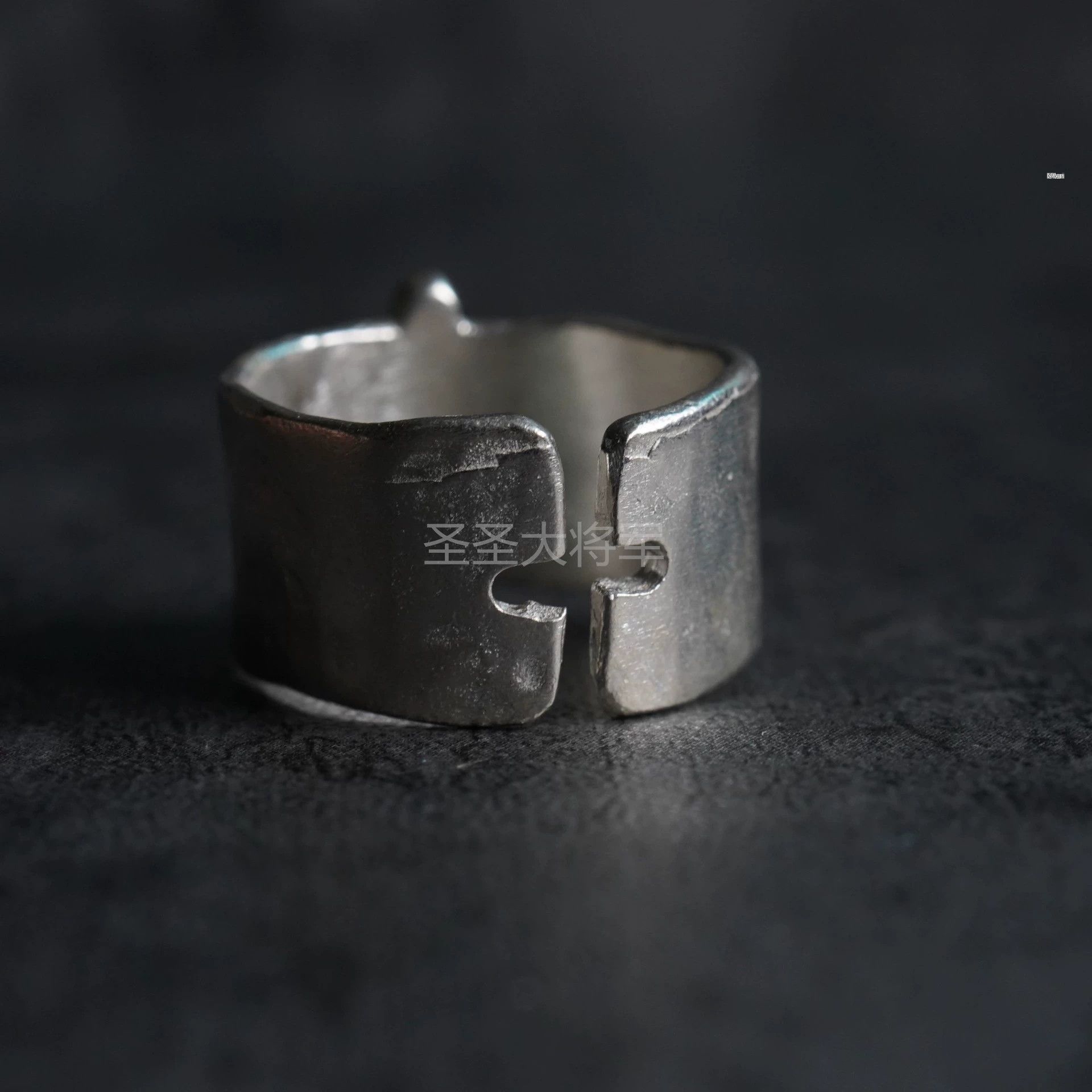 Ma+ Silver Buckle Design Open Ring Size ONE SIZE - 4 Thumbnail