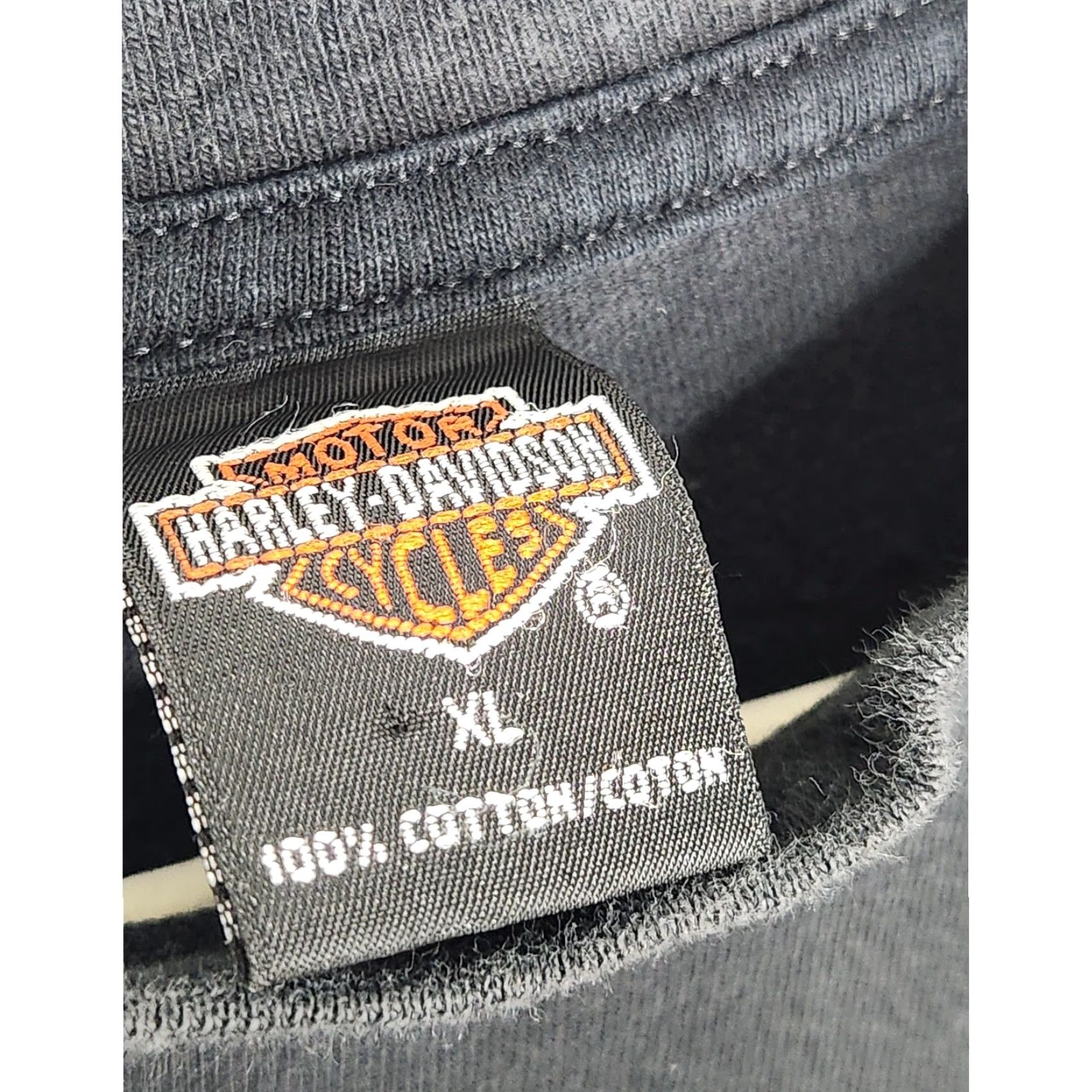 Harley Davidson VINTAGE Harley Davidson Logo Shirt Eagle Flame Double Sided XL Black Unisex Adults Mens Women 90s Grunge Punk Skate Logo Shirt Size US XL / EU 56 / 4 - 4 Thumbnail