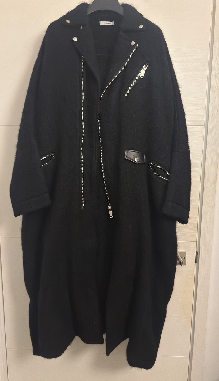 Christian Dada Christian Dada Wool + mohair biker long coat Size US S / EU 44-46 / 1 - 2 Thumbnail