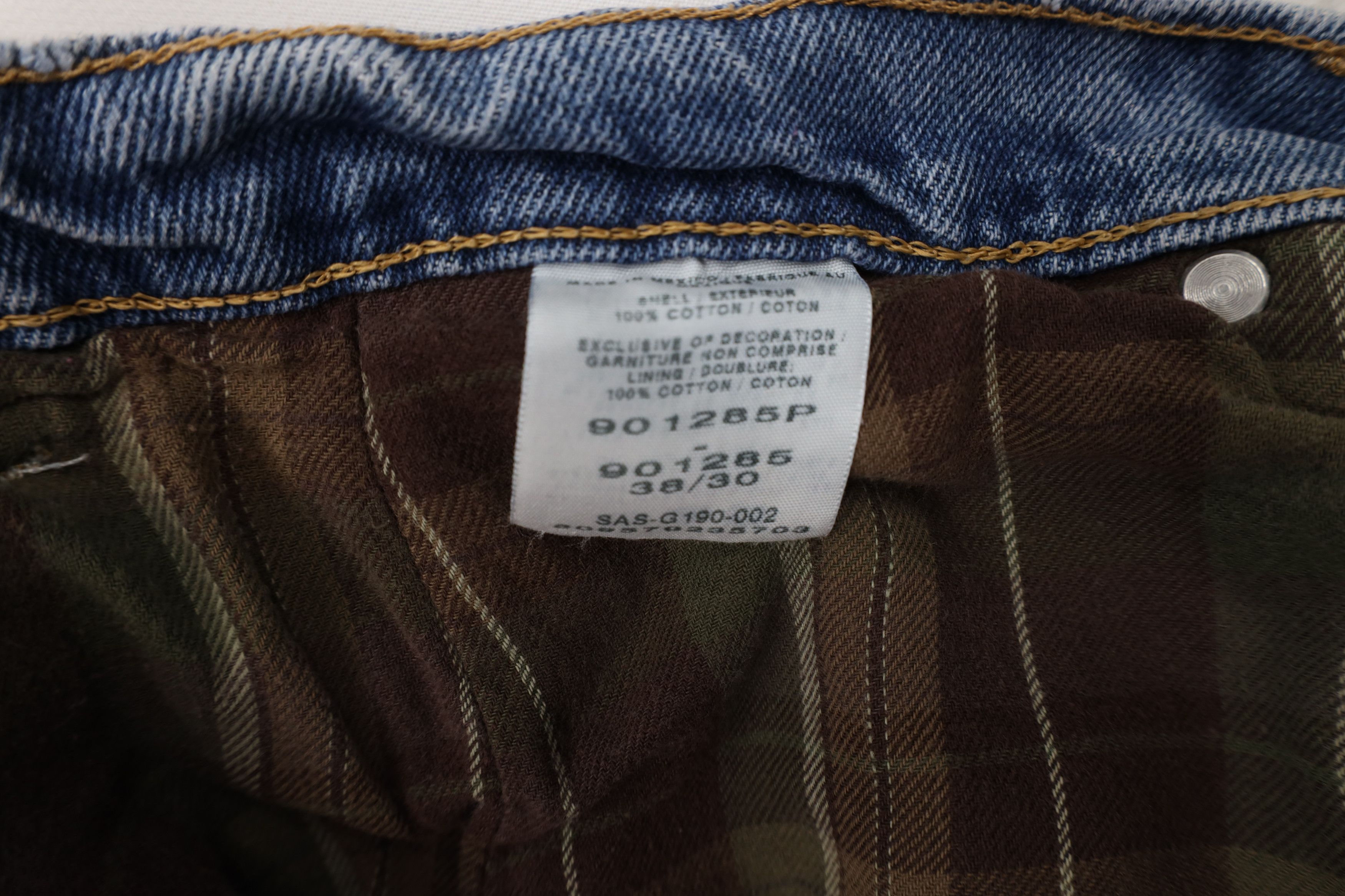 Cabelas Vintage Cabelas Flannel Lined Straight Leg Denim Jeans Size US 38 / EU 54 - 10 Thumbnail