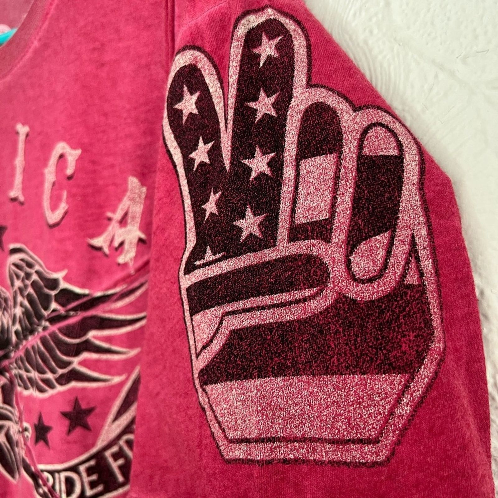 Affliction VINTAGE AFFLICTION AMERICAN CUSTOM MOTOR CLUB AOP SHIRT Size US L / EU 52-54 / 3 - 5 Thumbnail