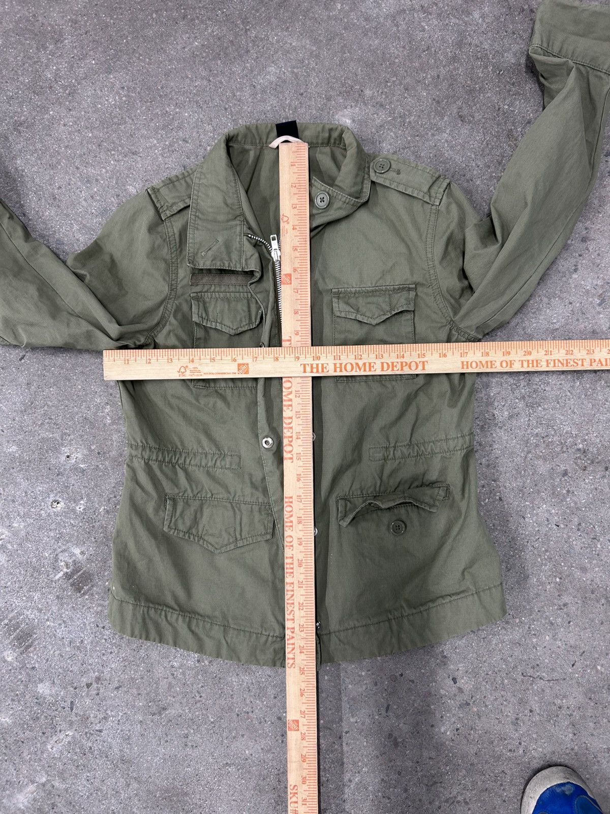 Gap GAP Military Field Jacket Women's Medium Green Snap Button Size US XS / EU 42 / 0 - 6 Thumbnail