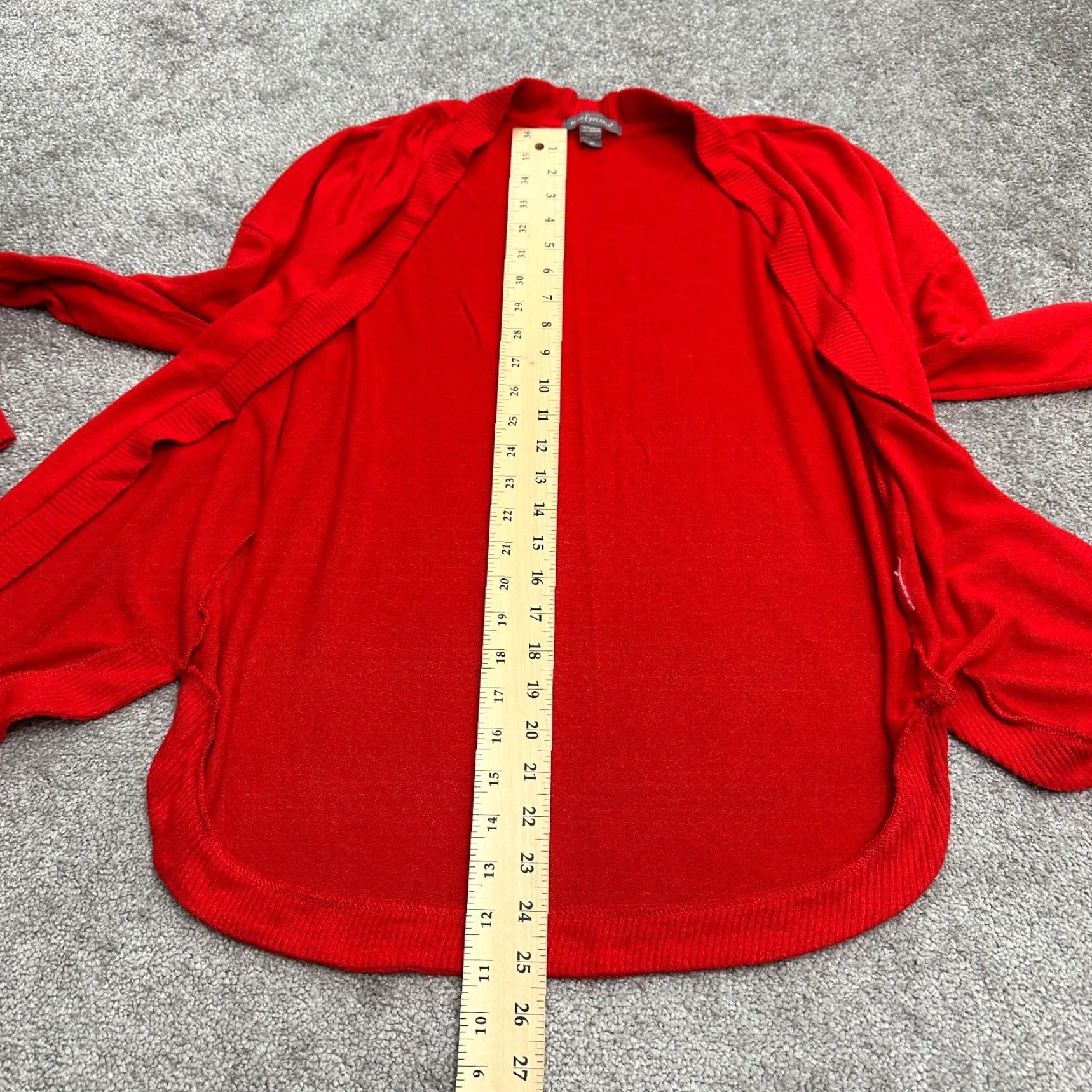 Vintage Peace & Pearls Cardigan Sweater Womens Medium Red Knit Casual Work Lightweight Stretch Size M / US 6-8 / IT 42-44 - 4 Thumbnail