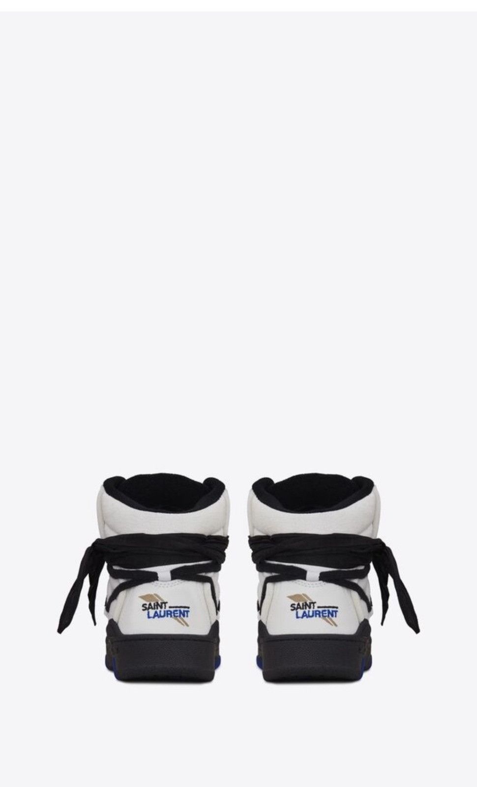 Saint Laurent Paris o1b1hav110824 692317 Smith Hi-Top Sneakers Grained Leather Size US 8 / IT 38 - 3 Thumbnail