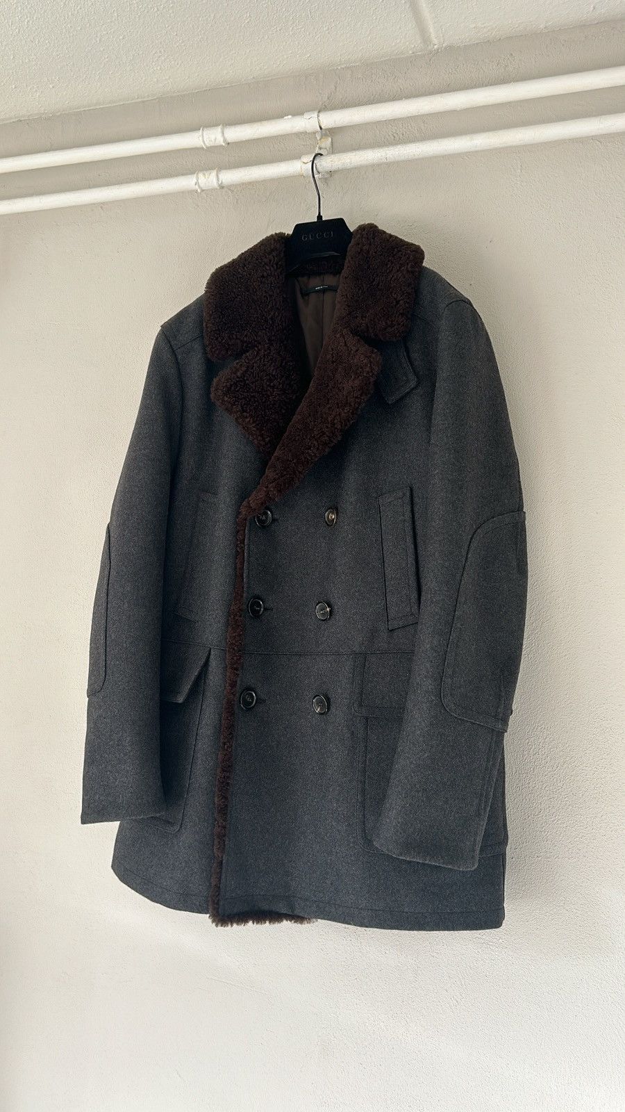 Gucci Gucci Shearling Wool Coat Size US L / EU 52-54 / 3 - 10 Thumbnail