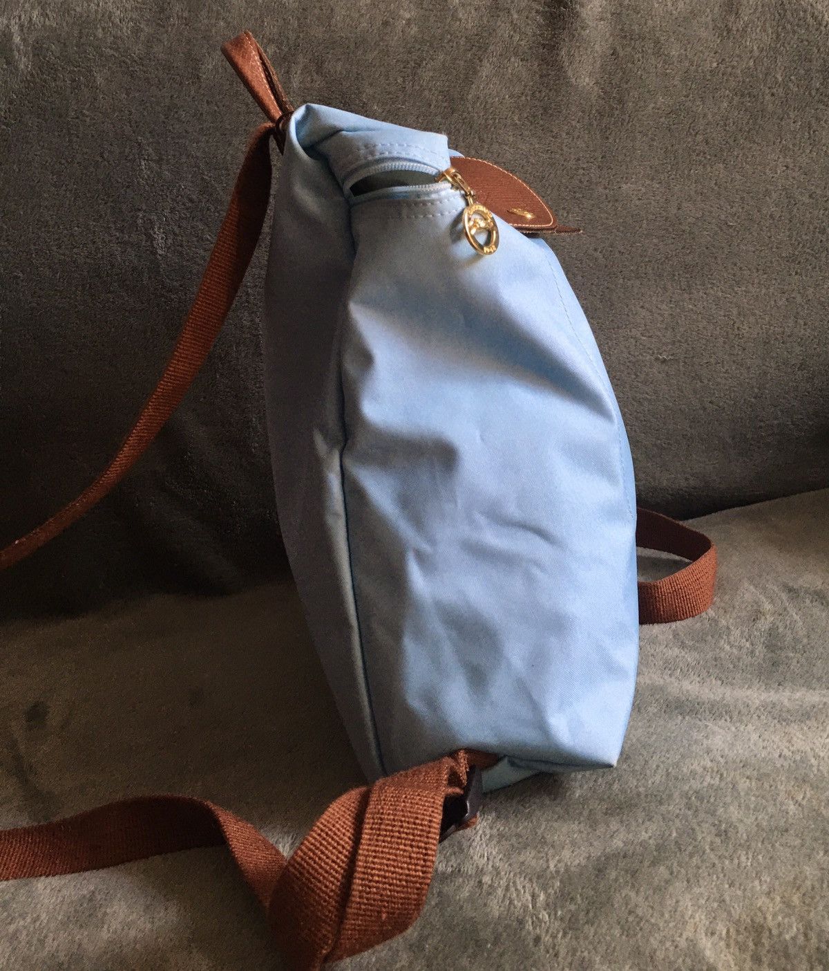 Longchamp Longchamp Le Pliage Blue Nylon Backpack Bag Size ONE SIZE - 7 Thumbnail
